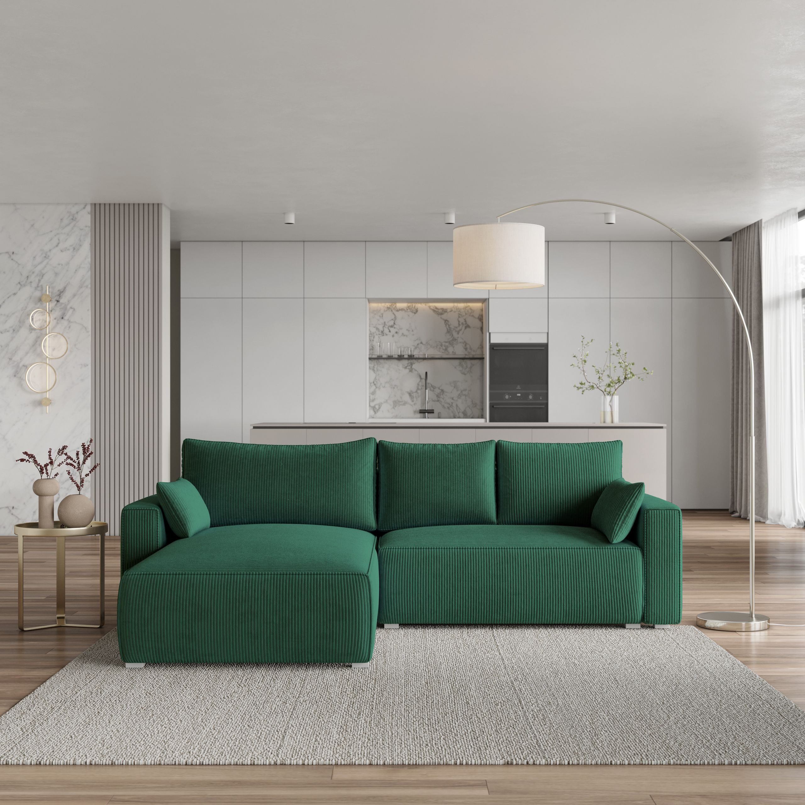 Masseno Ecksofa FORIL mit Schlaffunktion L-Form, Sofa mit Bettkasten günstig online kaufen