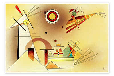 Posterlounge Poster Wassily Kandinsky, Vermindertes Gewicht, Malerei