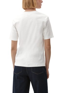s.Oliver BLACK LABEL Kurzarmshirt T-Shirt mit Frontstickerei Stickerei