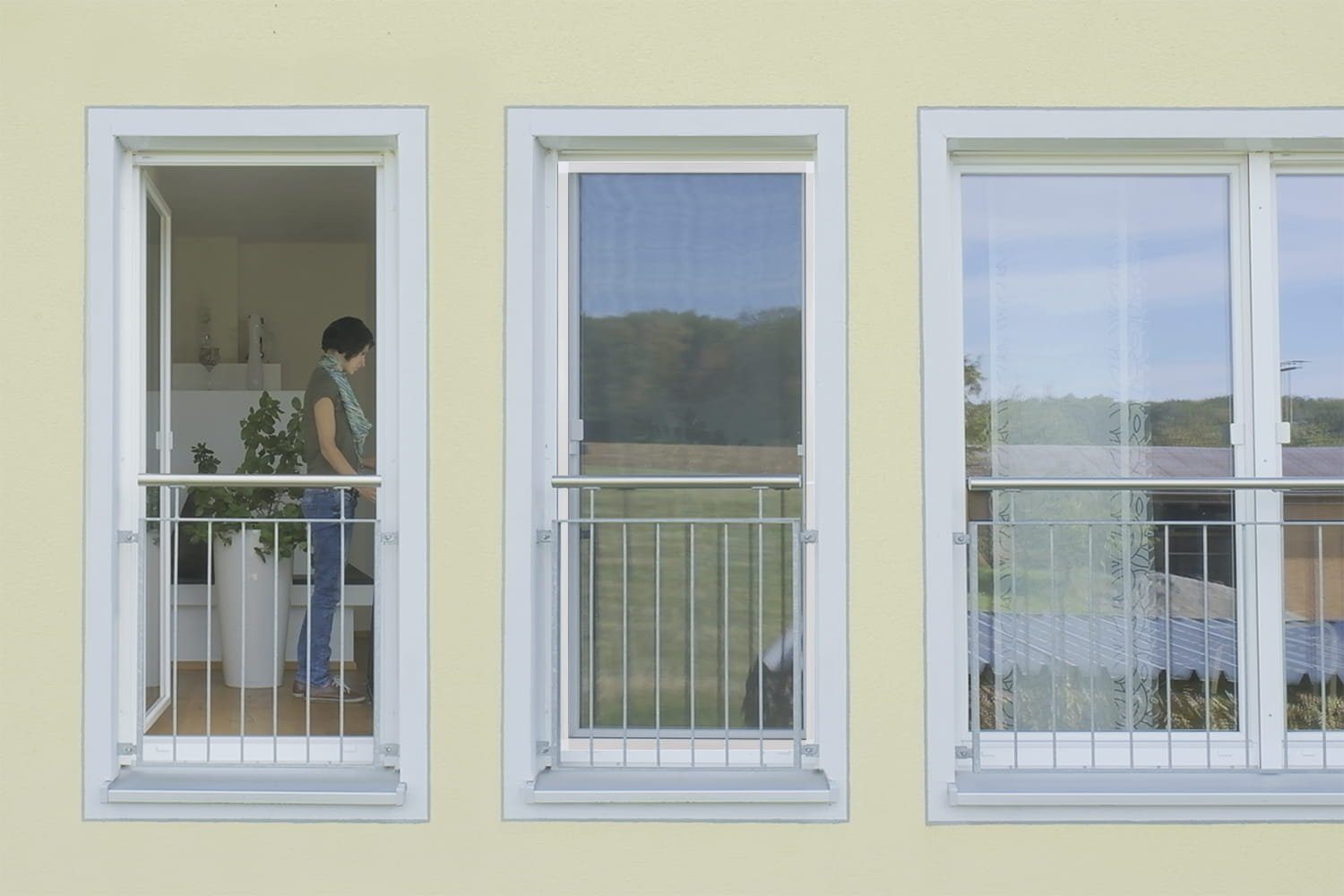 empasa Insektenschutz-Fensterrahmen FLEX XL, Fliegengitter Fenster  flächenbündig für flächenversetzte Fenster