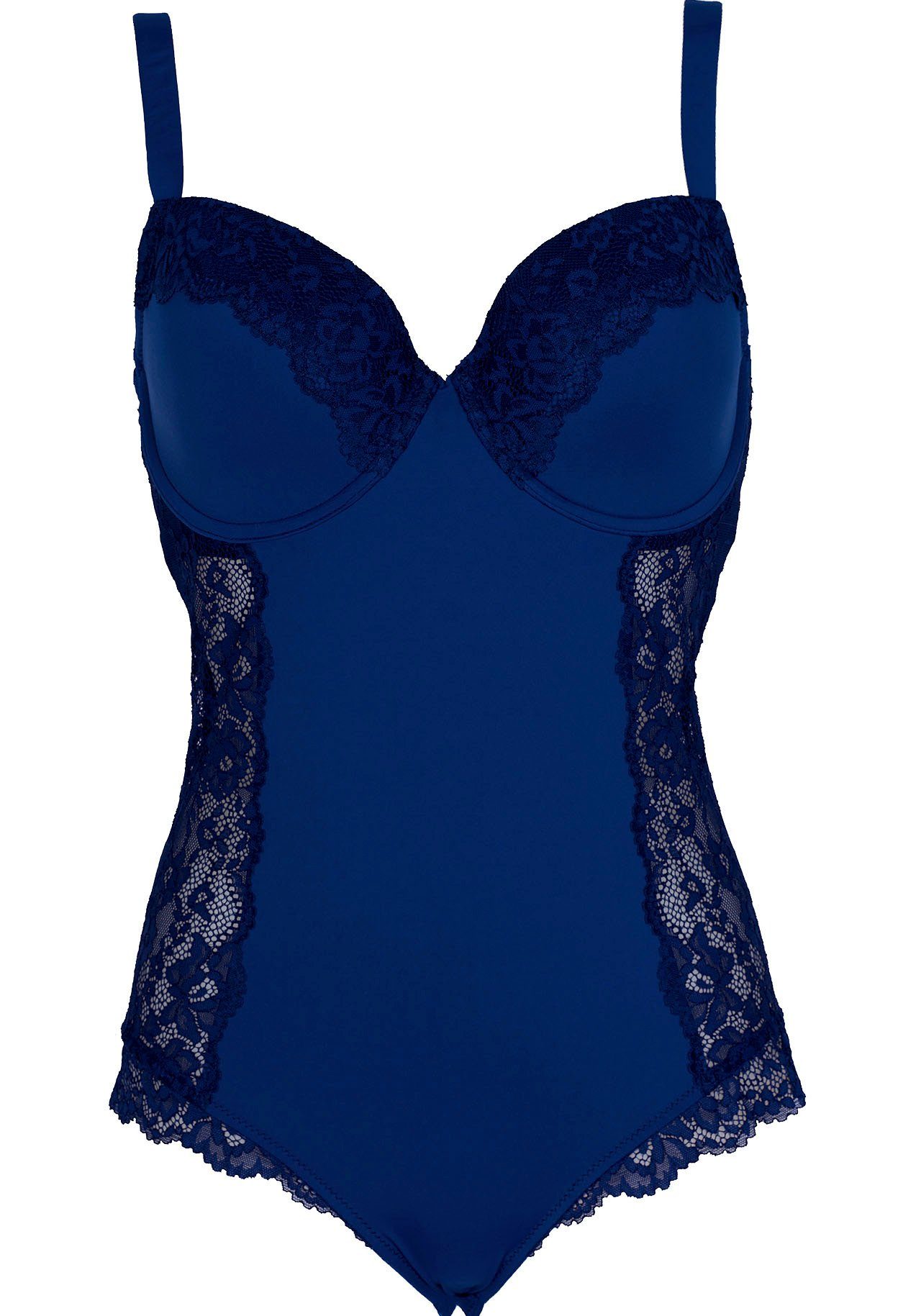 After Eden D-cup & up Body MILA mit Spitze, verstellbare Träger, mit Bügel, vorgeformte Cups, feminin