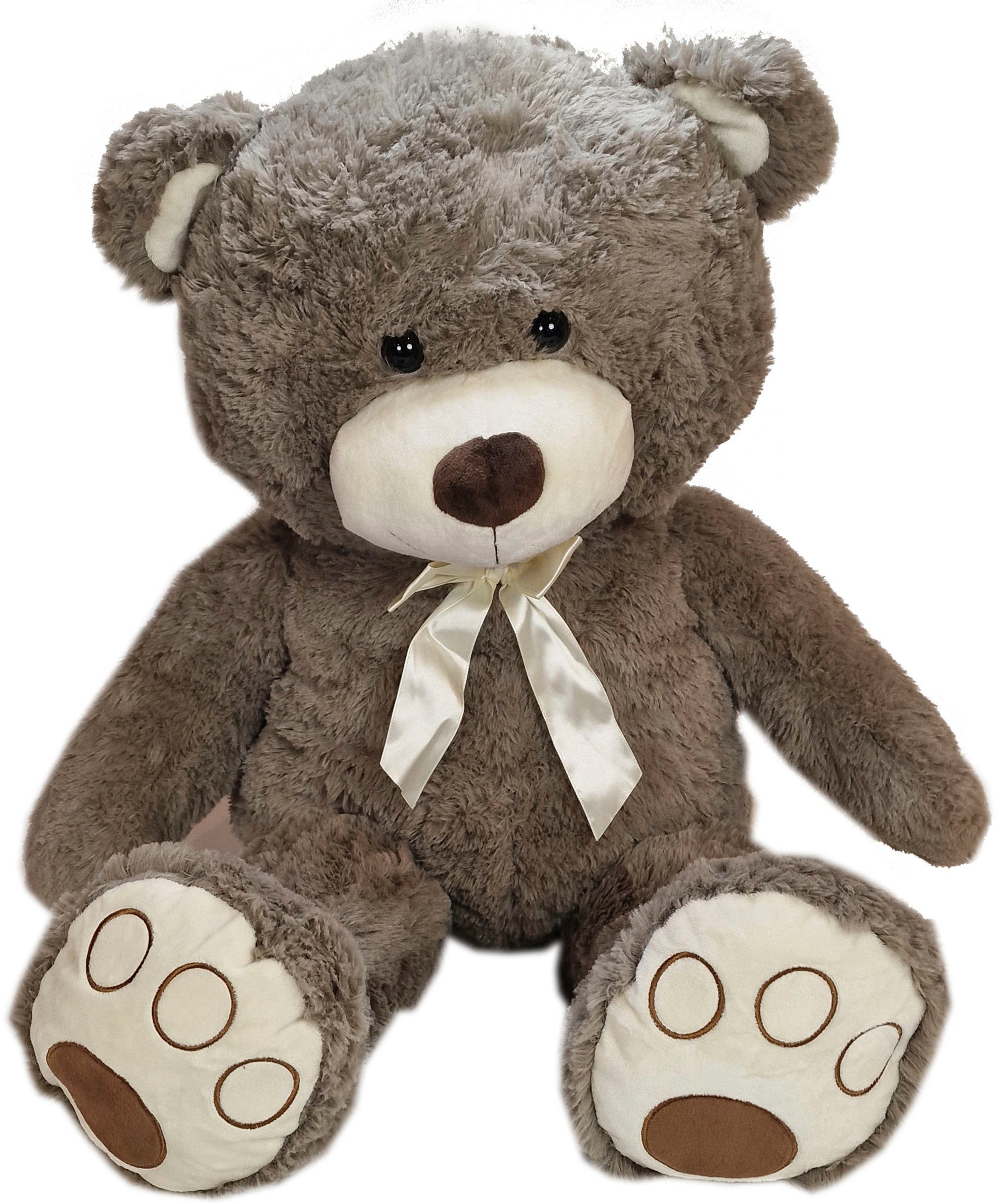 Heunec® Kuscheltier Bär mit Schleife, kitt 100 cm