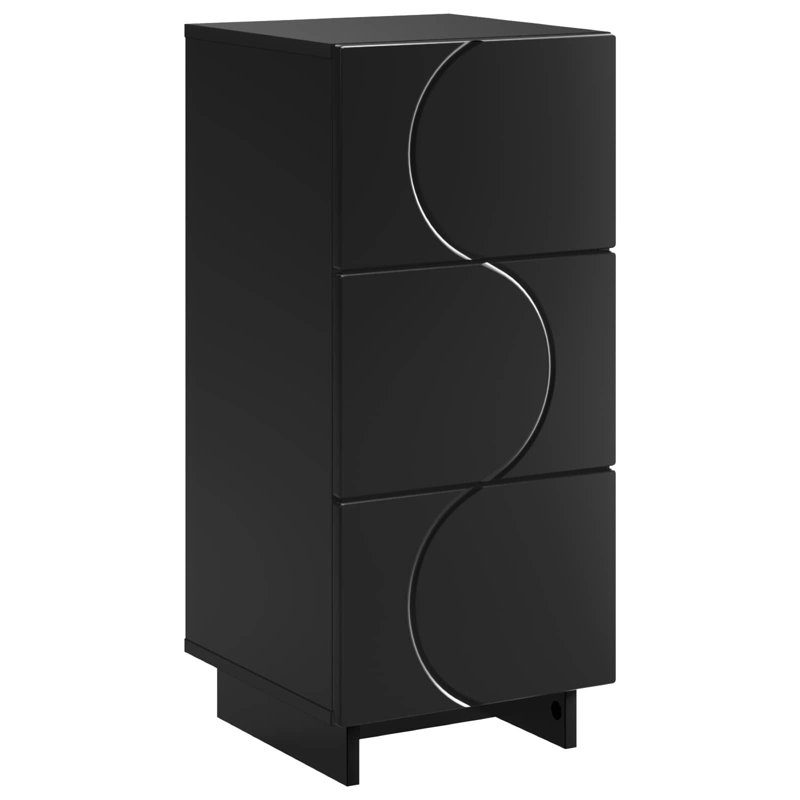 vidaXL Sideboard Sideboard Schwarz 33.5 x 34.5 x 75 cm Holzwerkstoff (1 St)
