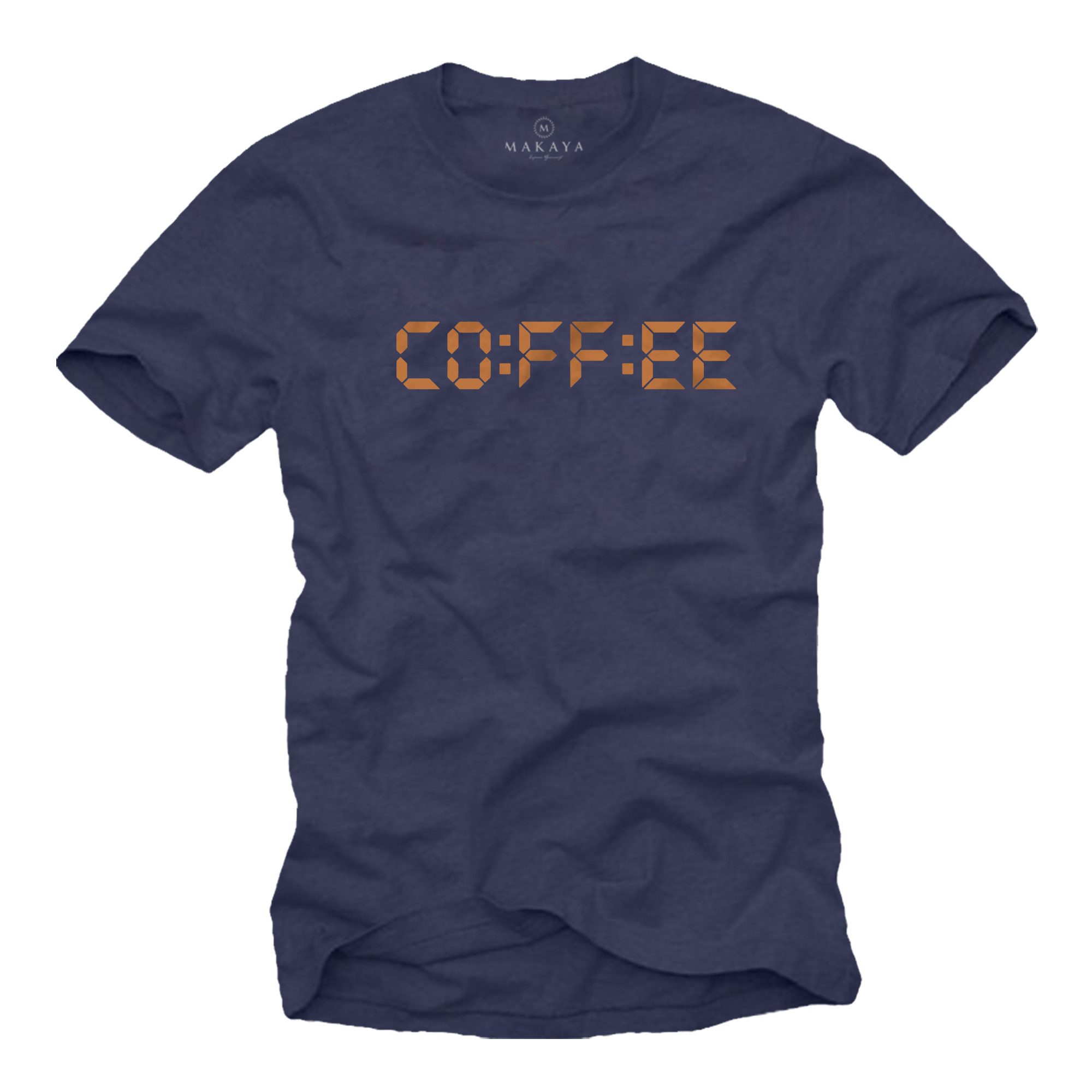 MAKAYA T-Shirt Lustiges Herrenshirt mit Kaffee-Spruch günstig online kaufen