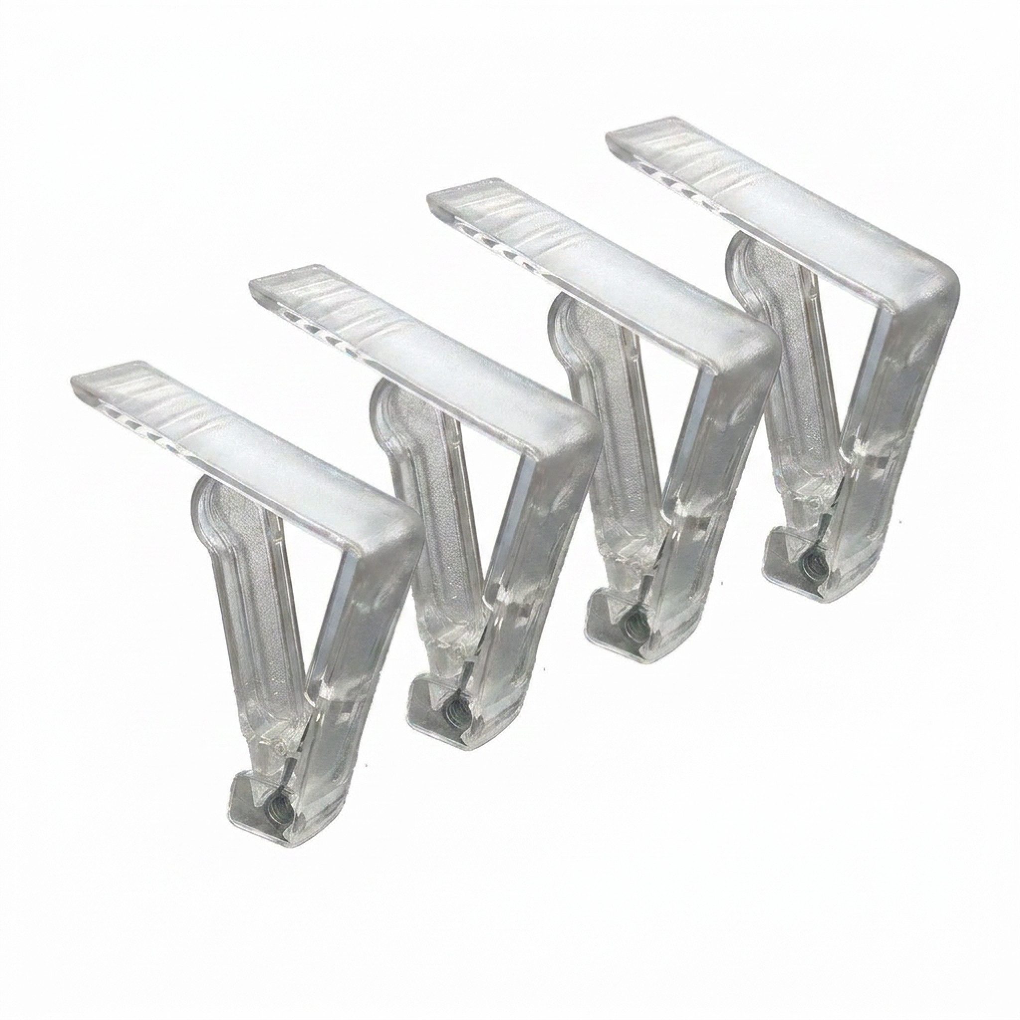 varivendo Tischtuchklammern 4 Stück Tischtuchklammern transparent - Tischdeckenhalter klar, (Set, 4-St., Tischtuchklammern), Tischklammer Tischdeckenhalter Tischtuchhalter Tafelklemmen