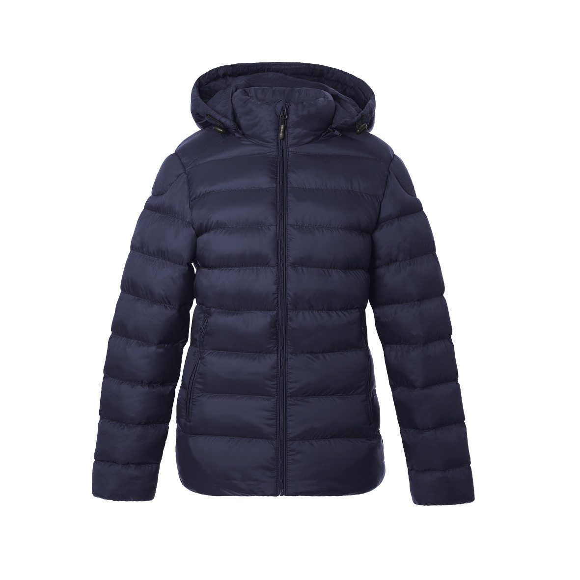 30seven Steppjacke beheizte Steppjacke mit verstellbarer Kapuze - Marineblau 5V Set inkl. 2 Powerbanks & Ladegerät