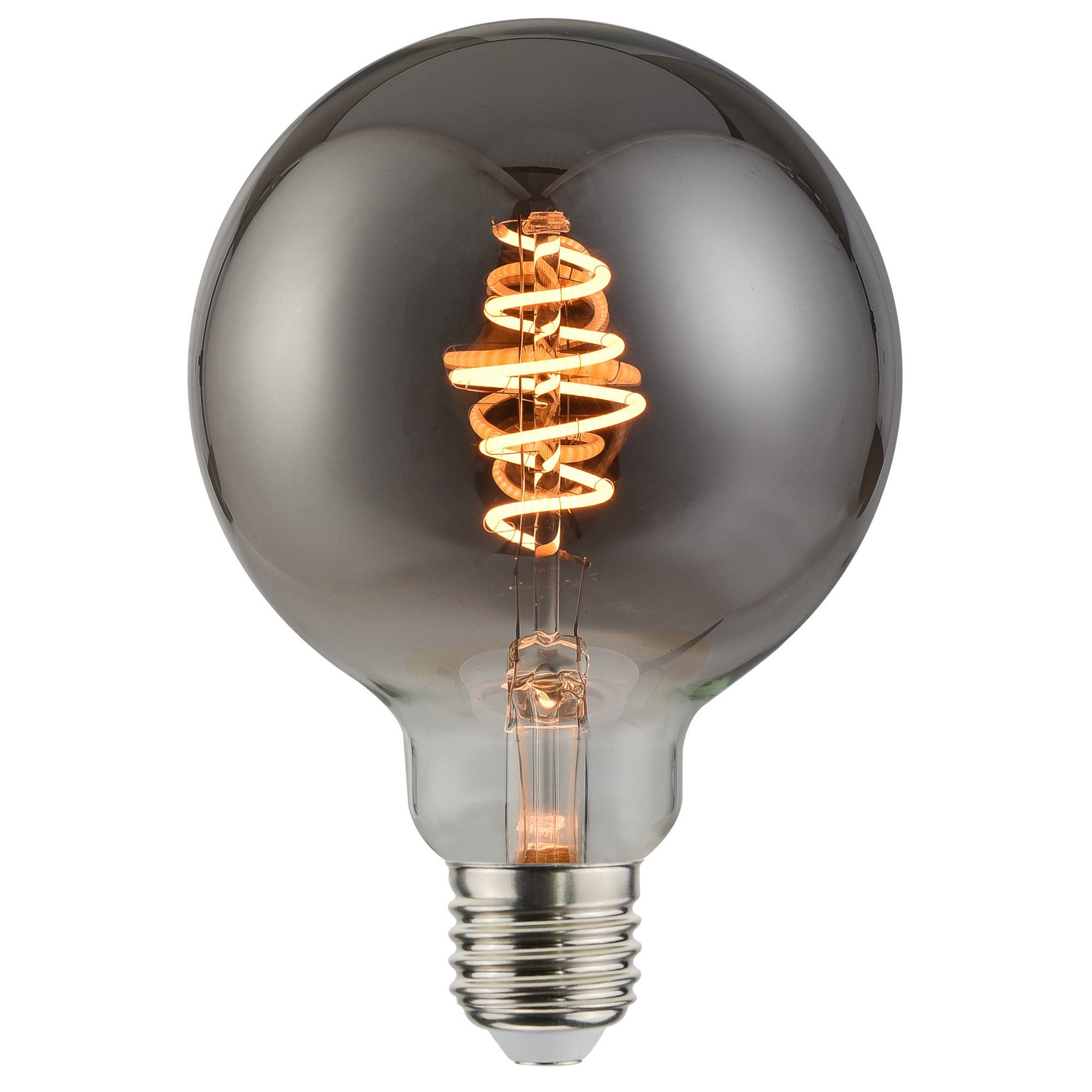 LED-Leuchtmittel Deco E27 G95 Spiral Dim 1800K 140Lm Globe Lampe Rauchfarben