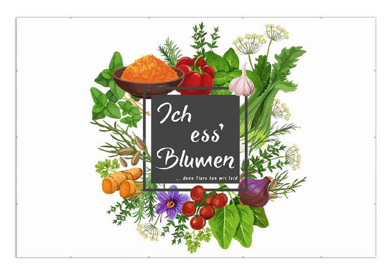 Wallario Poster, Ich ess Blumen - Gemüse und Kräuter, in verschiedenen Ausführungen