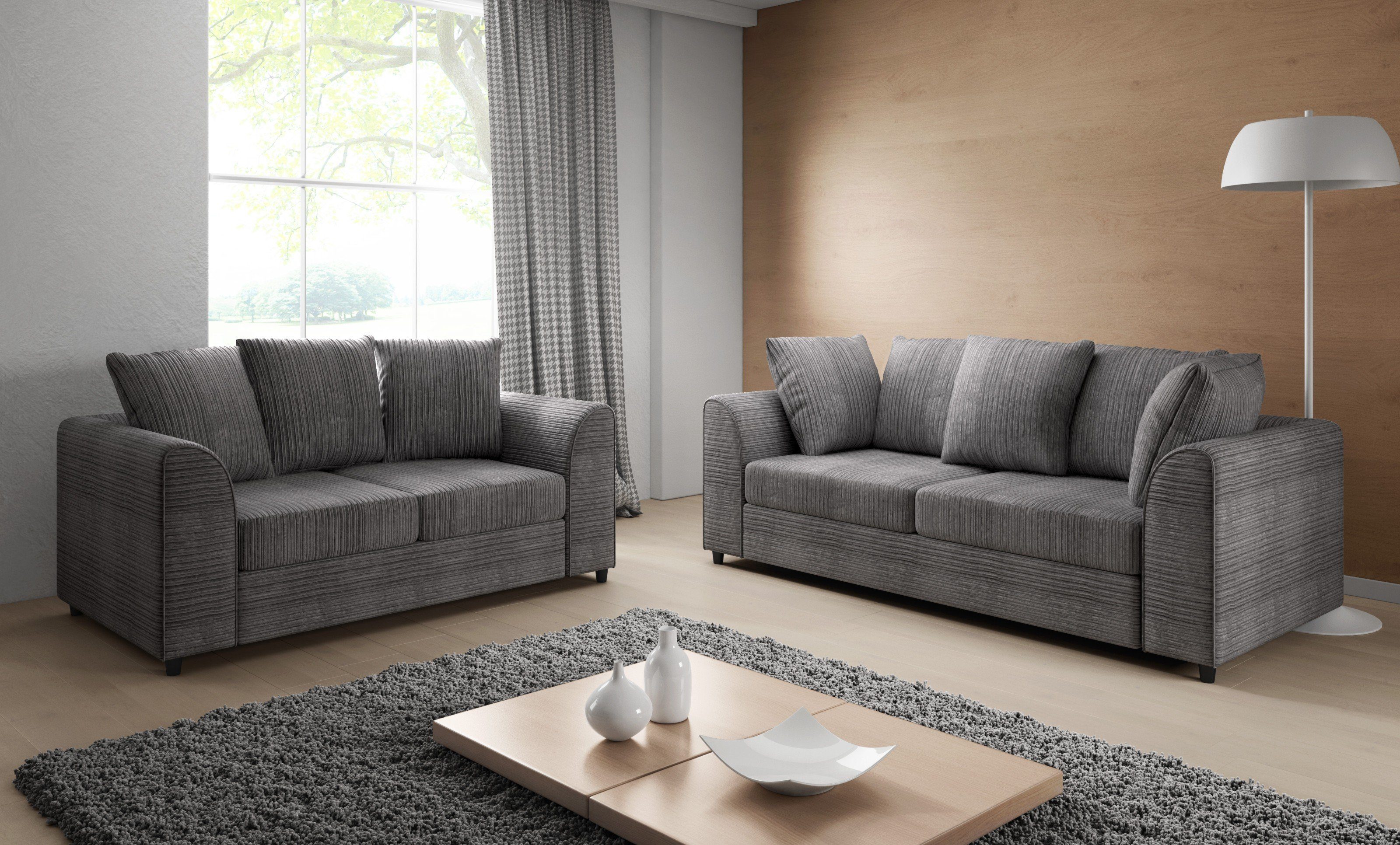 2-Sitzer, pressiode verschiedene SOFA Farben, DYLAN2 Sofa Dunkelgrau