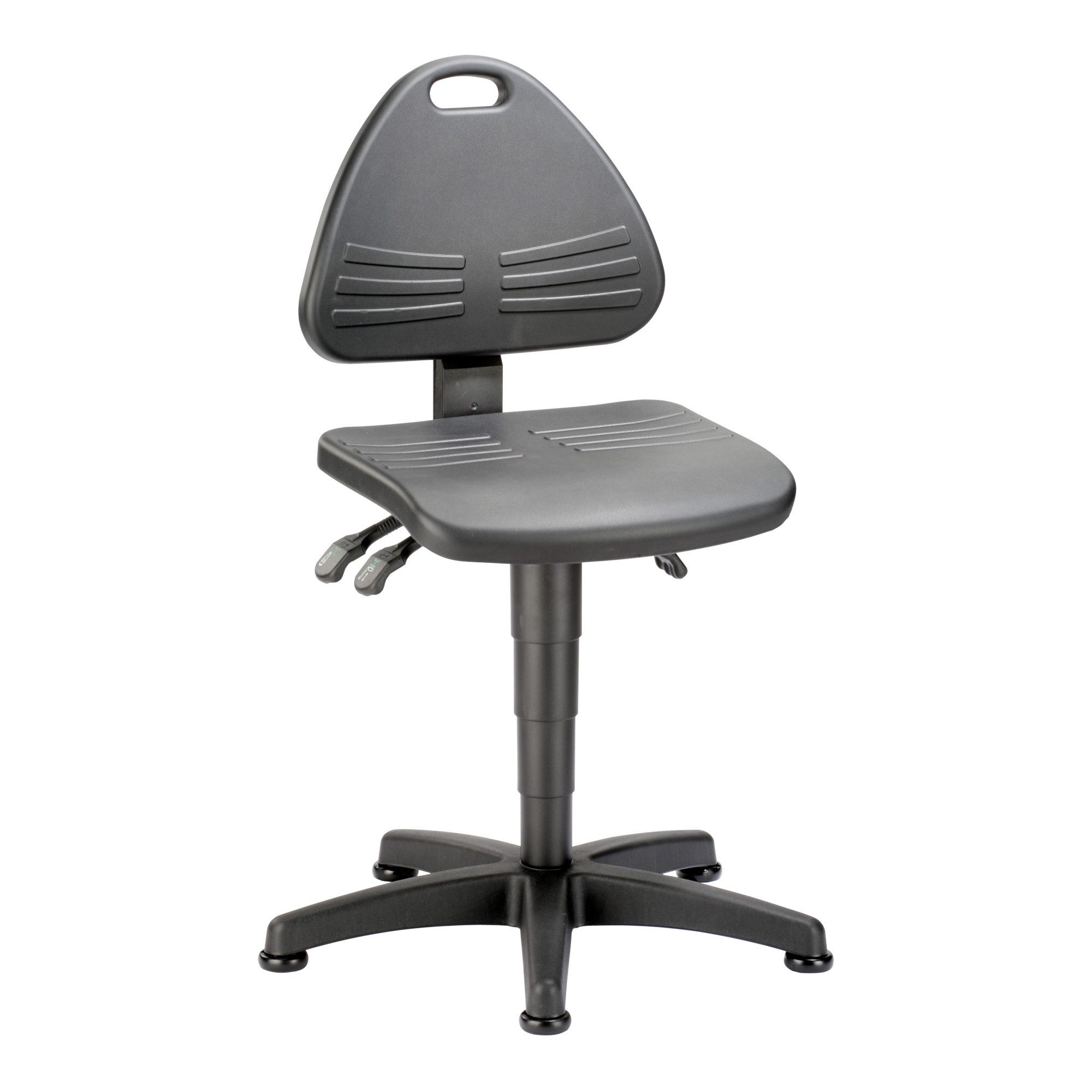 bimos Bürostuhl bimos Arbeitsstuhl Isitec mit Gleiter und PU-Schaum schwarz Sitzhöhe 4
