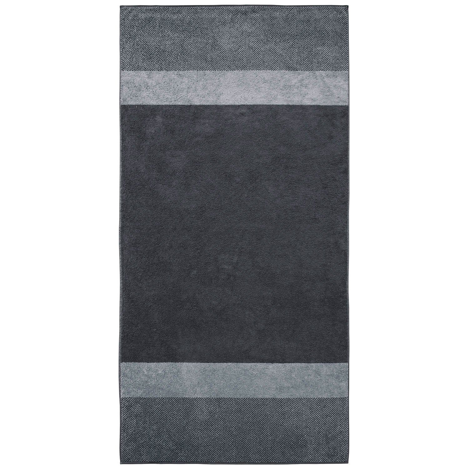 Dyckhoff Saunatuch Dyckhoff Saunatuch 'Two-Tone Stripe' 100 x 200 cm, (1-St) Silber