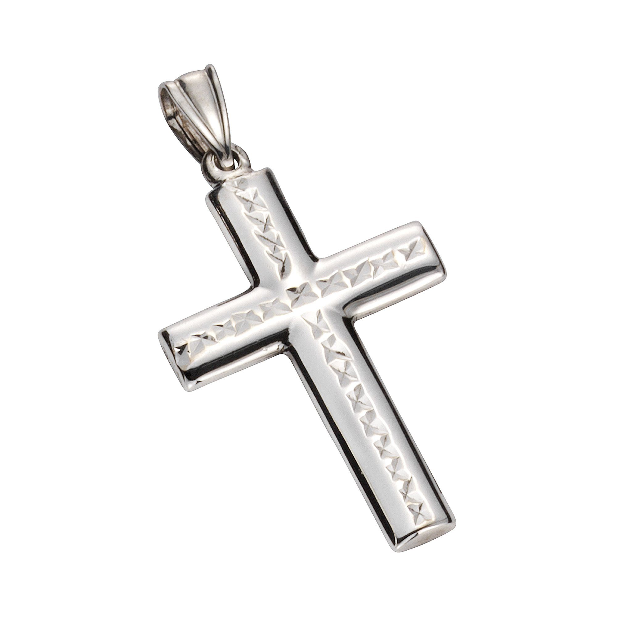 Kreuz rhodiniert 925 Silber Kettenanhänger Vivance