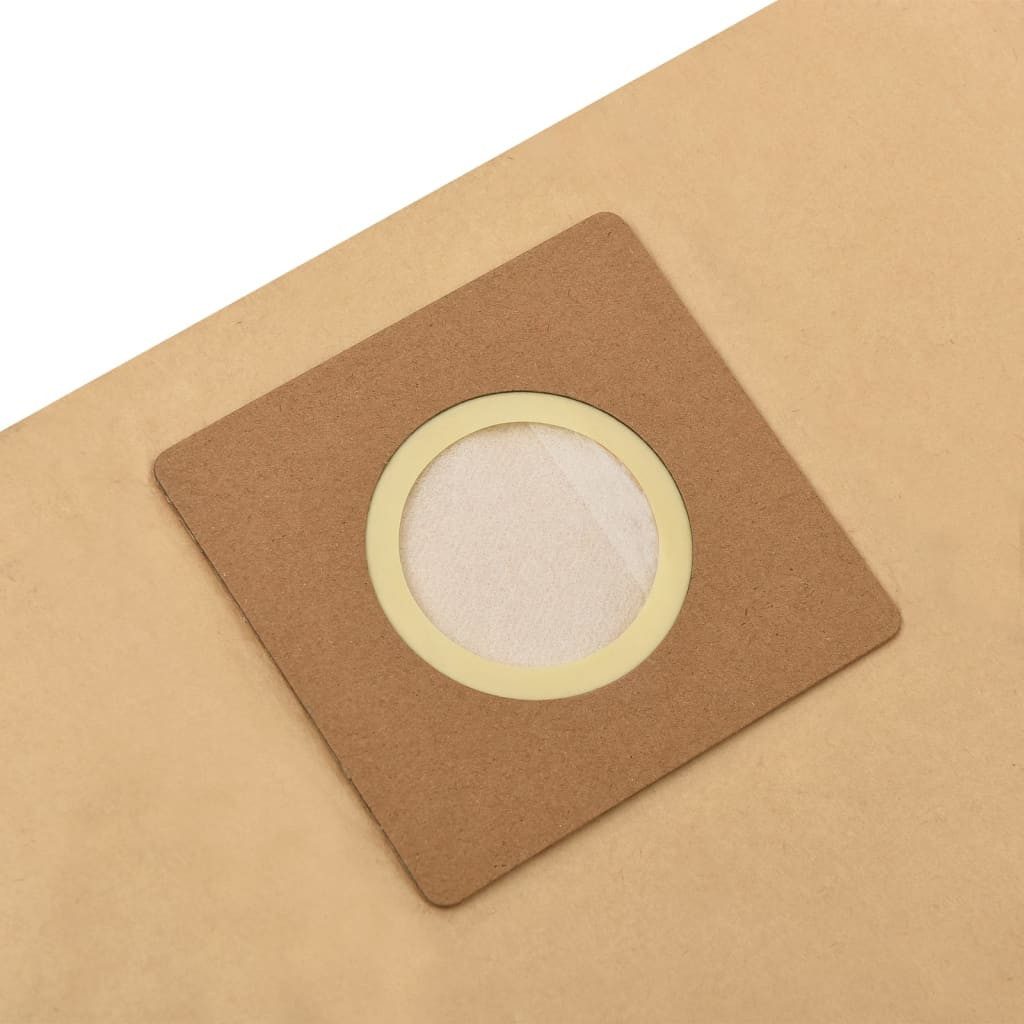 vidaXL Staubsaugerbeutel Papierbeutel für Nass- und Trockensauger 10 Stk. Braun
