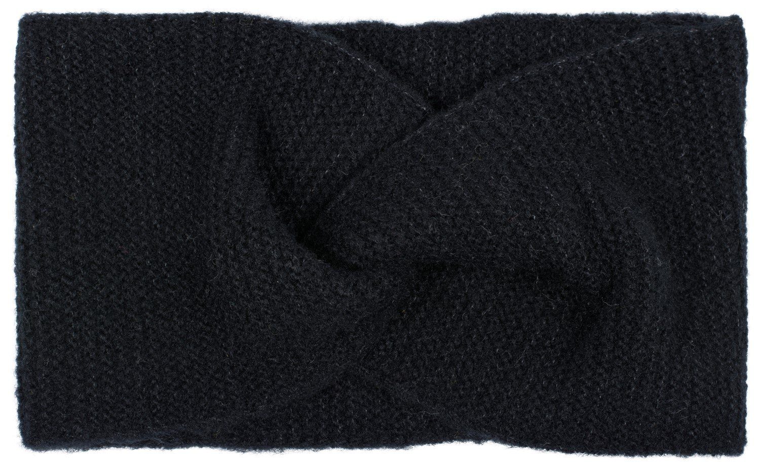 Schwarz Stirnband styleBREAKER (1-St) Knoten Feinstrick Stirnband Twist