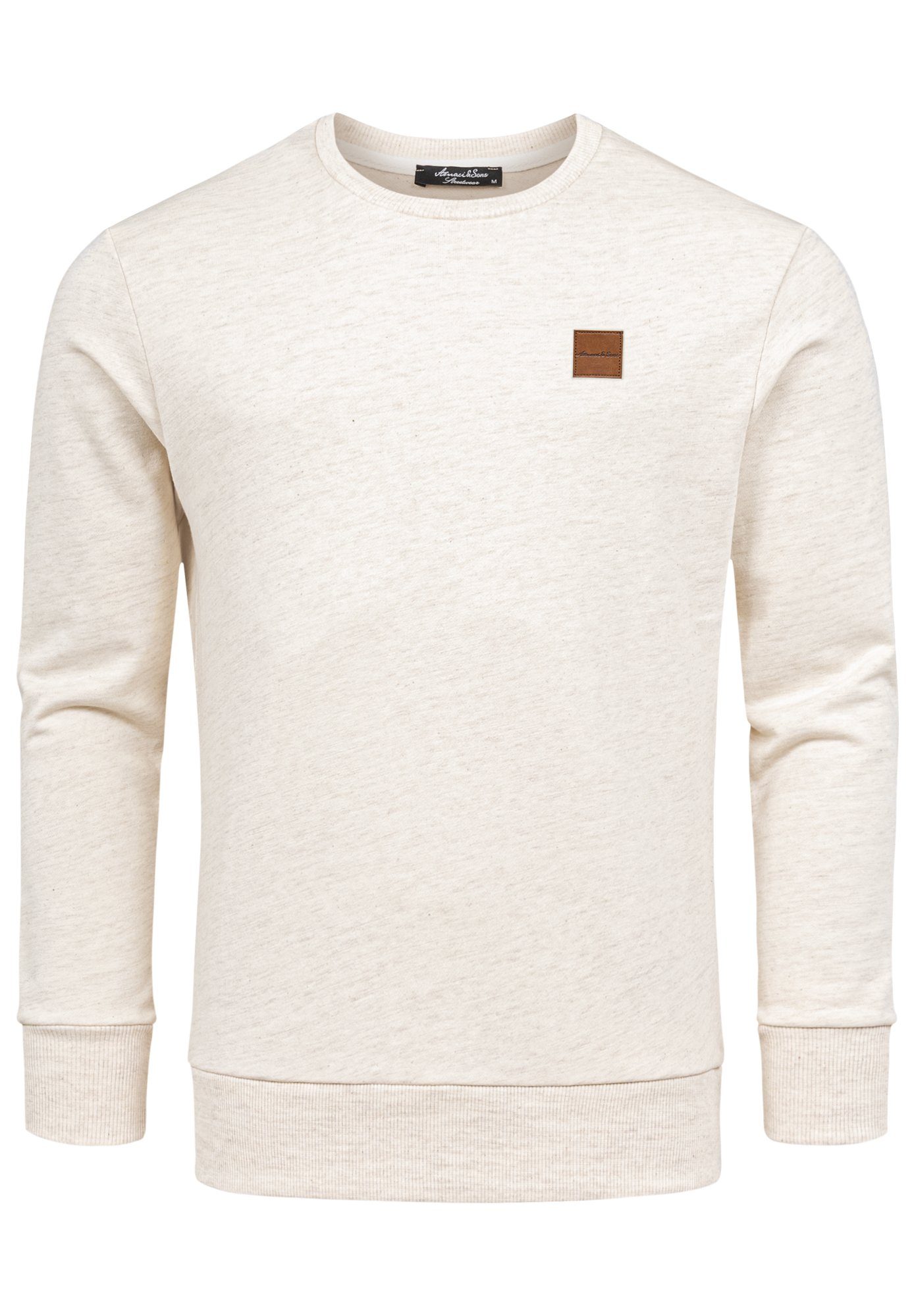 Amaci&Sons Sweatshirt DURHAM Sweatshirt mit Rundhalsausschnitt Herren Basic günstig online kaufen