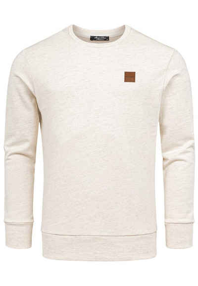 Amaci&Sons Sweatshirt DURHAM Sweatshirt mit Rundhalsausschnitt Herren Basic College Sweatjacke Пуловери Hoodie