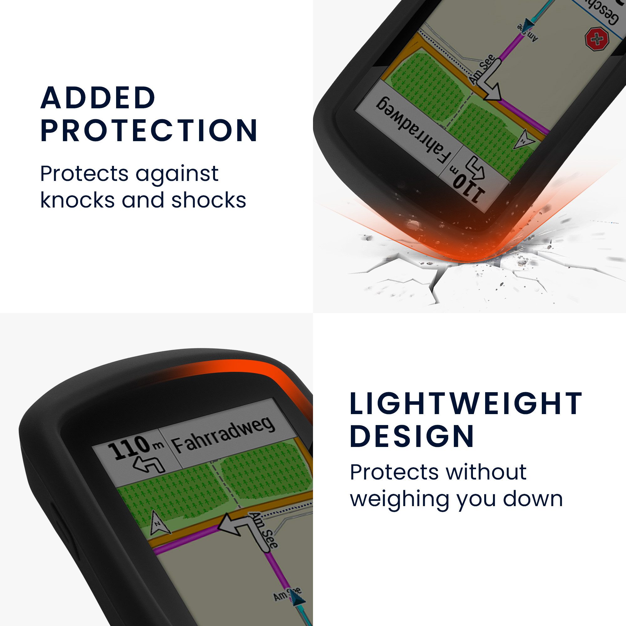 kwmobile Smartphone-Hülle Hülle für Garmin Edge Explore, Silikon GPS Fahrrad Case Schutzhülle