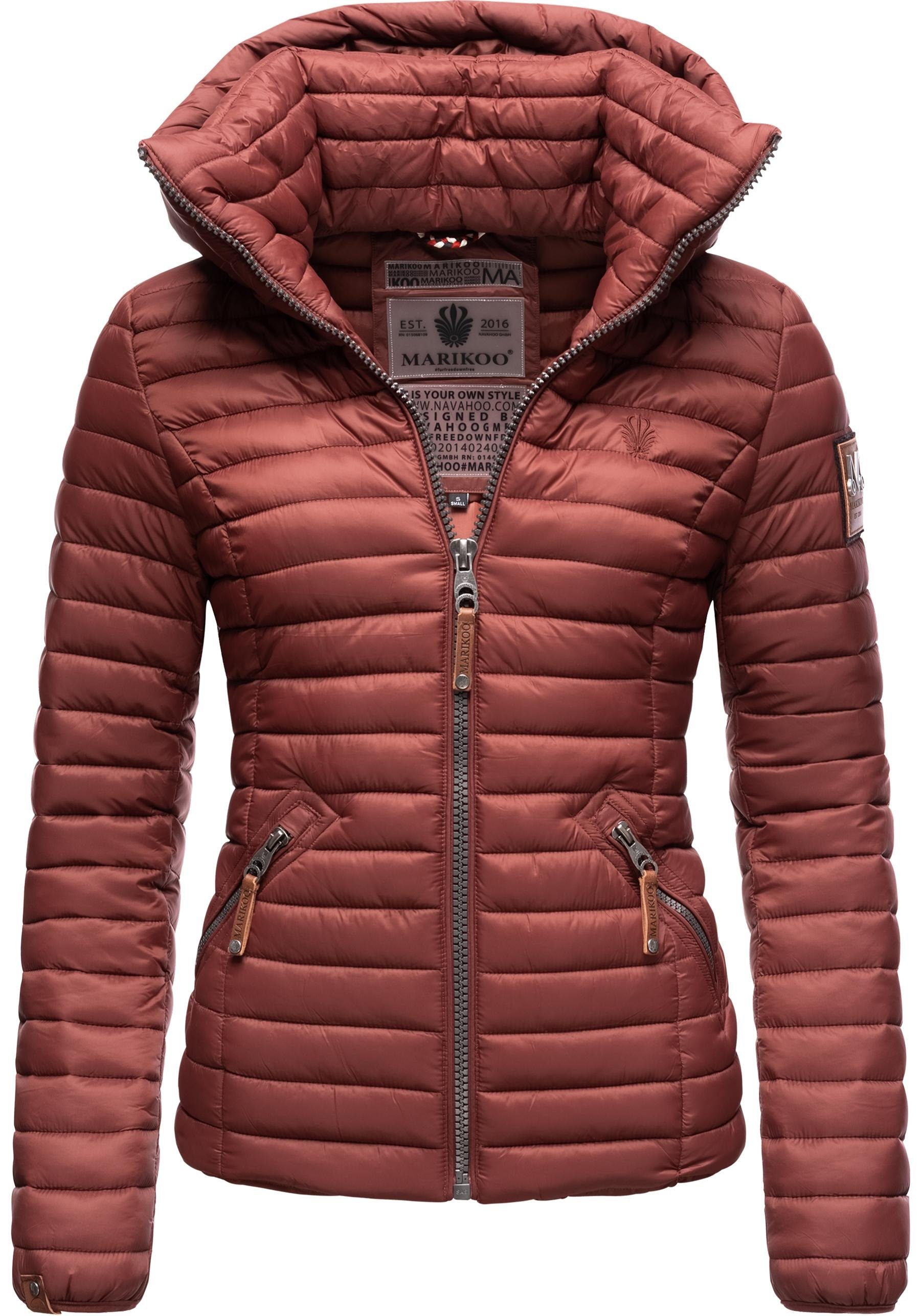 Übergangsjacke stylische Löwenbaby abnehmbarer Steppjacke mit Kapuze bordeaux Marikoo