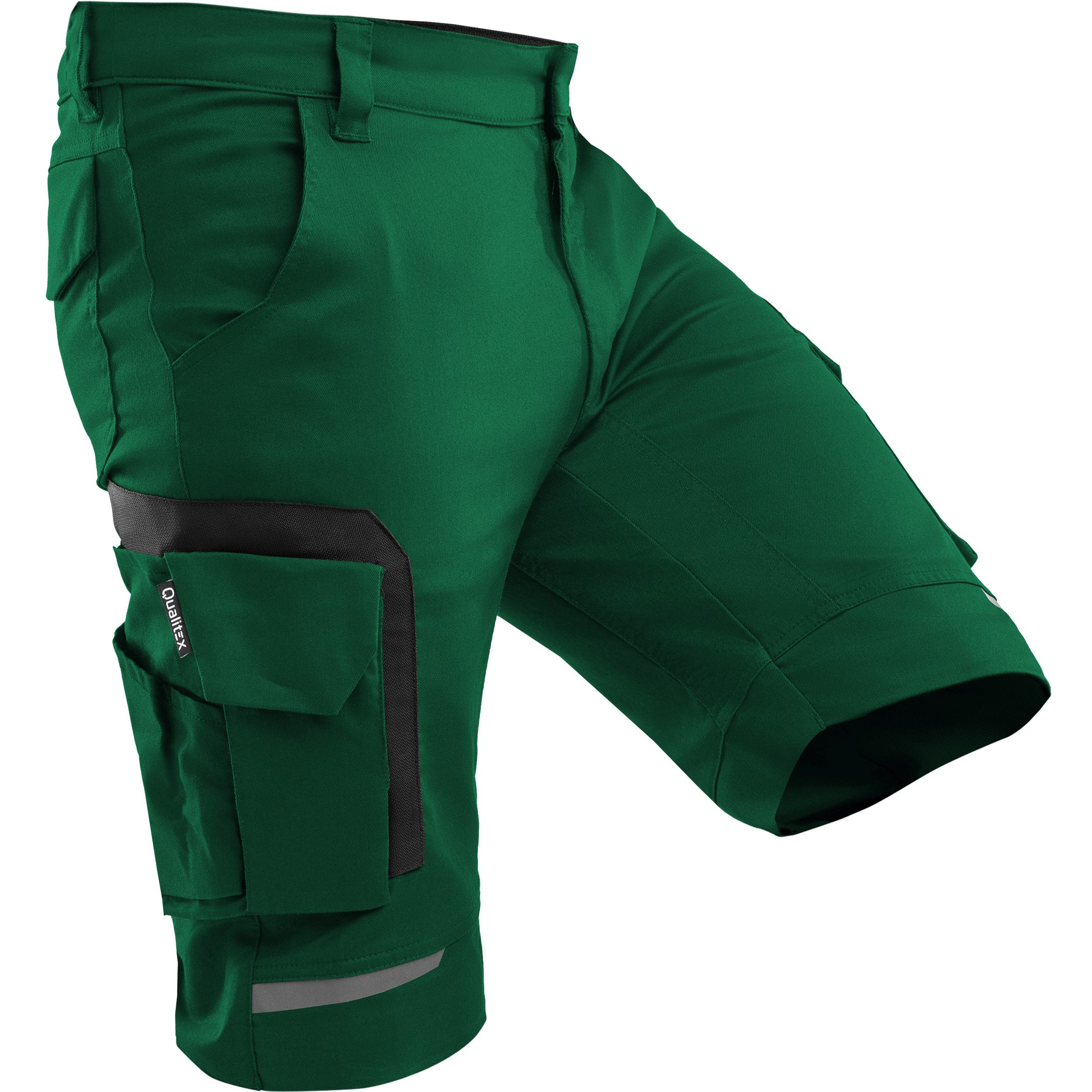 Qualitex Workwear Arbeitsshorts Herren Arbeitsshorts – Stretch, Cordura, Handwerk & Sommer Shorts (1-tlg) 6 Taschen, ergonomische Schnitt & maximal Bewegungsfreiheit für Profis