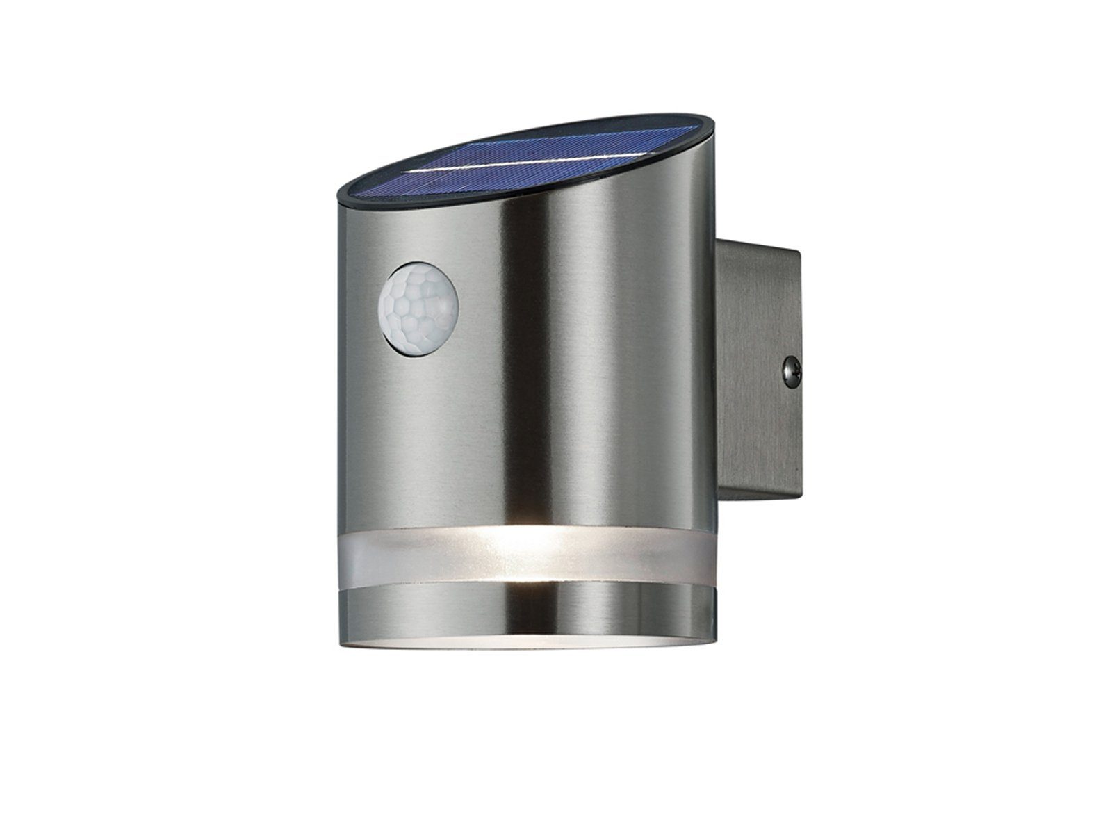 Reality Leuchten LED Solarleuchte, Bewegungsmelder, LED fest integriert, Warmweiß, 2er-Set Außenbeleuchtung Hauswand mit Bewegungsmelder Solarlicht IP 44