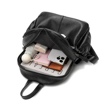 BUMHUM Freizeitrucksack Damen Rucksack, multifunktionaler und modischer Freizeitrucksack (mit großer Kapazität aus weichem Leder, ideal für Reisen)