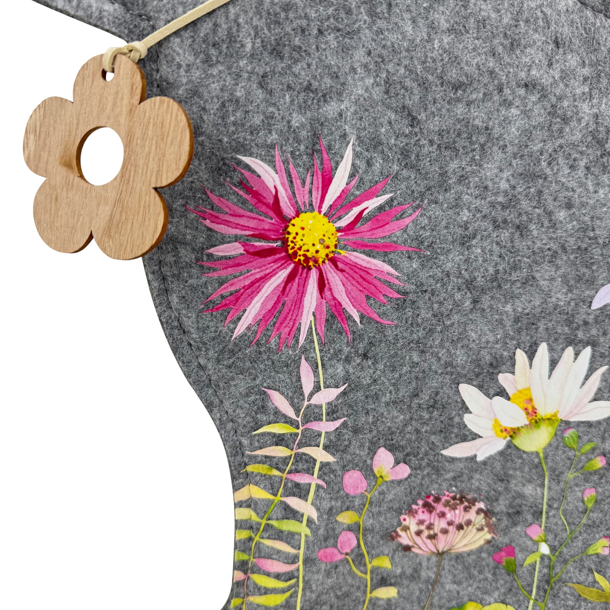 Online-Fuchs Osterhase Figur XL aus Filz und Holz - 53 cm groß - Dekoration günstig online kaufen