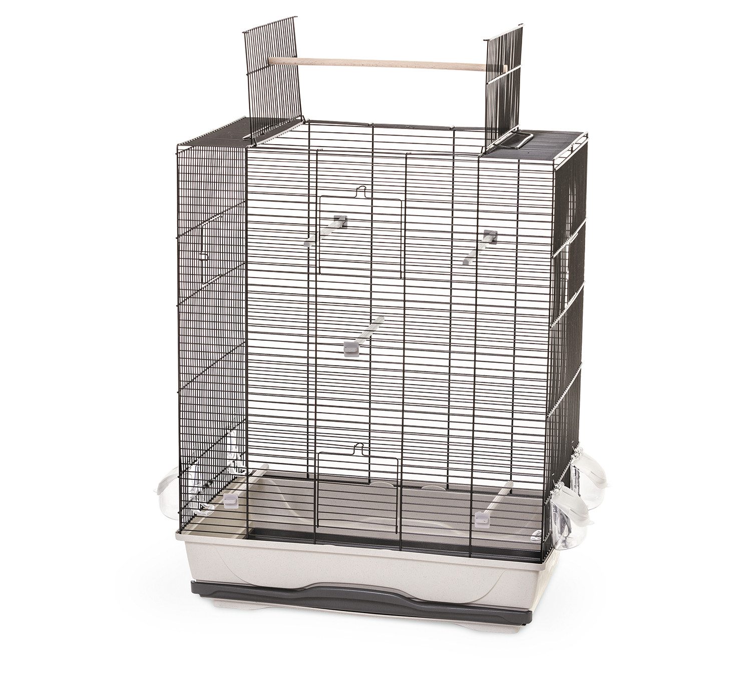 M.O. Vogelkäfig Vogelkäfig Wellensittich Kanarien mit Freisitz 56 x 37 x 74 cm