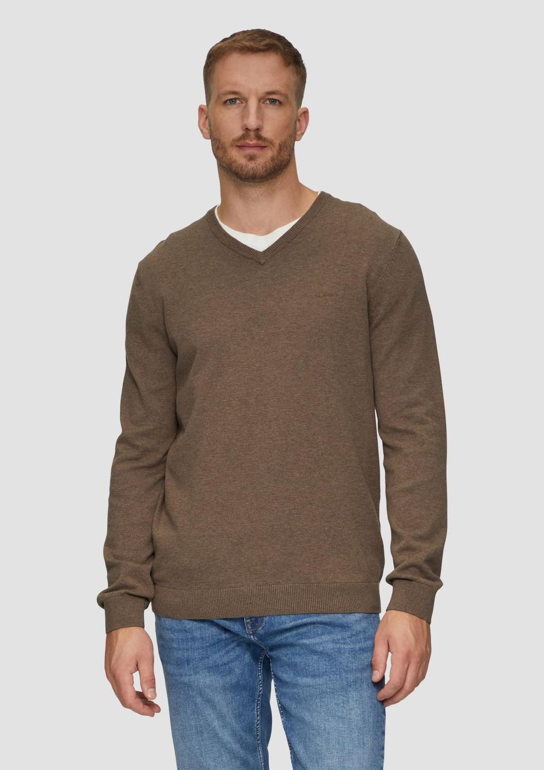 s.Oliver Strickpullover Strickpullover mit Logo-Stickerei Logo günstig online kaufen