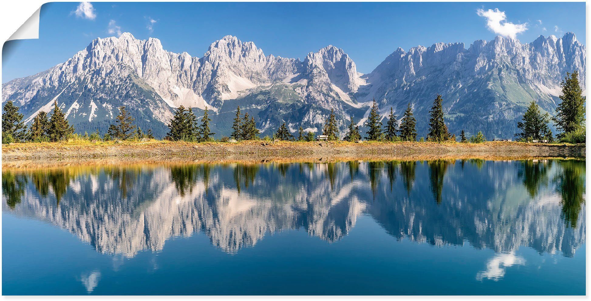 Artland Wandbild versch. Wandaufkleber Kaisergebirge (1 St), Tirol, als Poster oder Leinwandbild, & Berge Größen Alubild, Alpenbilder in