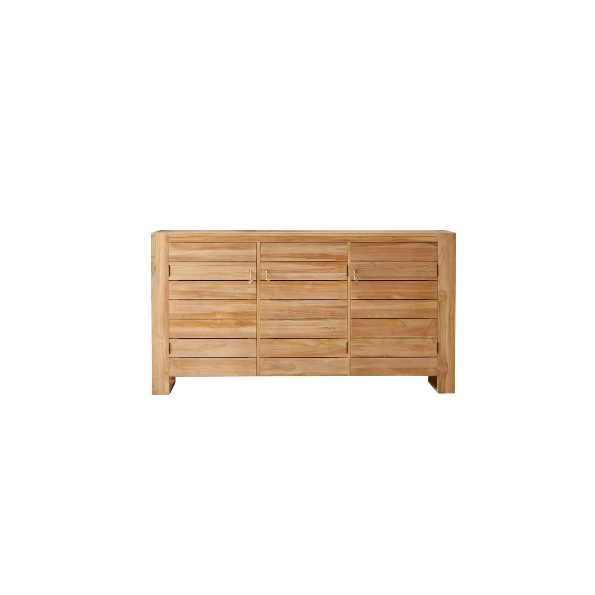 Tikamoon Sideboard Minimalys Buffet aus massivem Teakholz 170 cm
