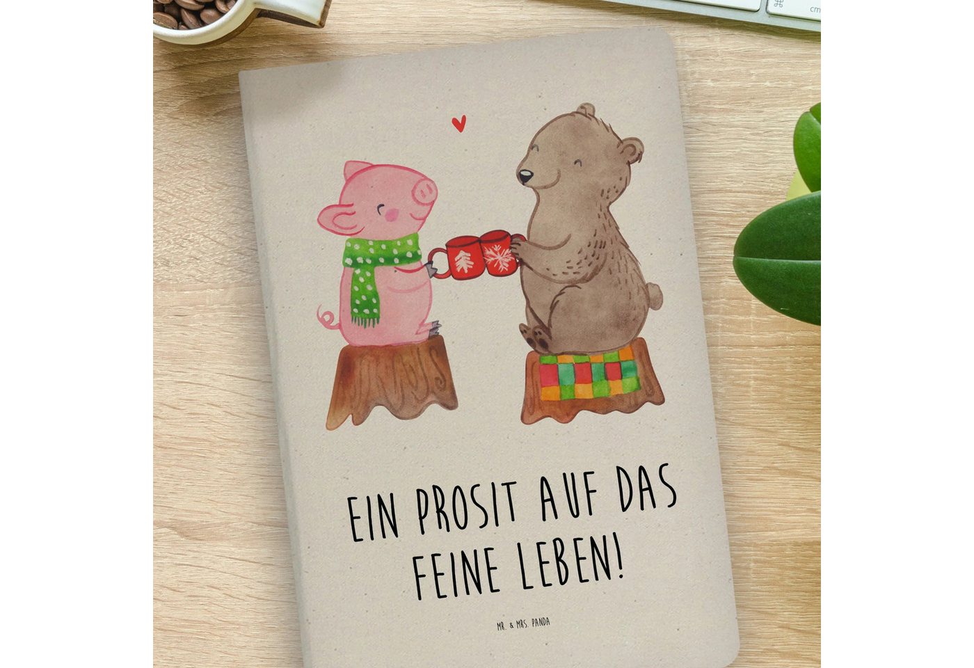 Thumbnail - Mr. & Mrs. Panda Notizbuch Glühschwein Sause - Transparent - Geschenk, Advent, Alles Gute, Bär, Mr. & Mrs. Panda, Kreati...