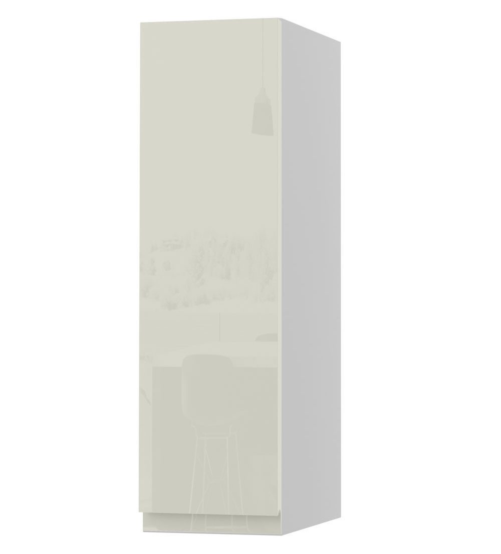 Feldmann-Wohnen Klapphängeschrank Florence (W2/20, 1-türig, 2 Einlegeböden, 1-St., puristische, grifflose Optik, lackierte Fronten, B/T/H 20x32,5x72cm) Weiß / RAL 1013 perlweiß HG Türanschlag links