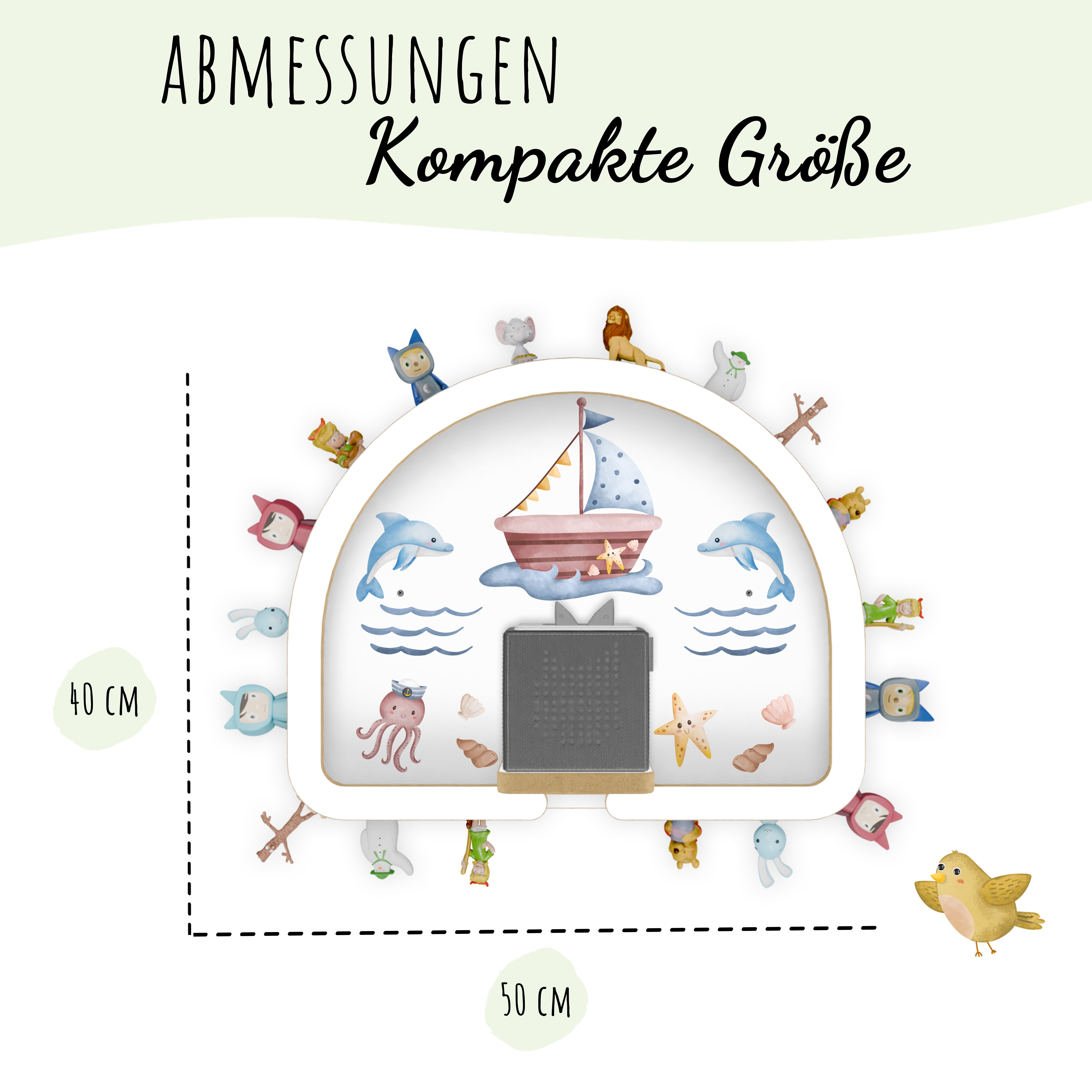 Holzura Kinderregal Tonie Regal Regenbogen mit magnetischem Rahmen für Toni günstig online kaufen