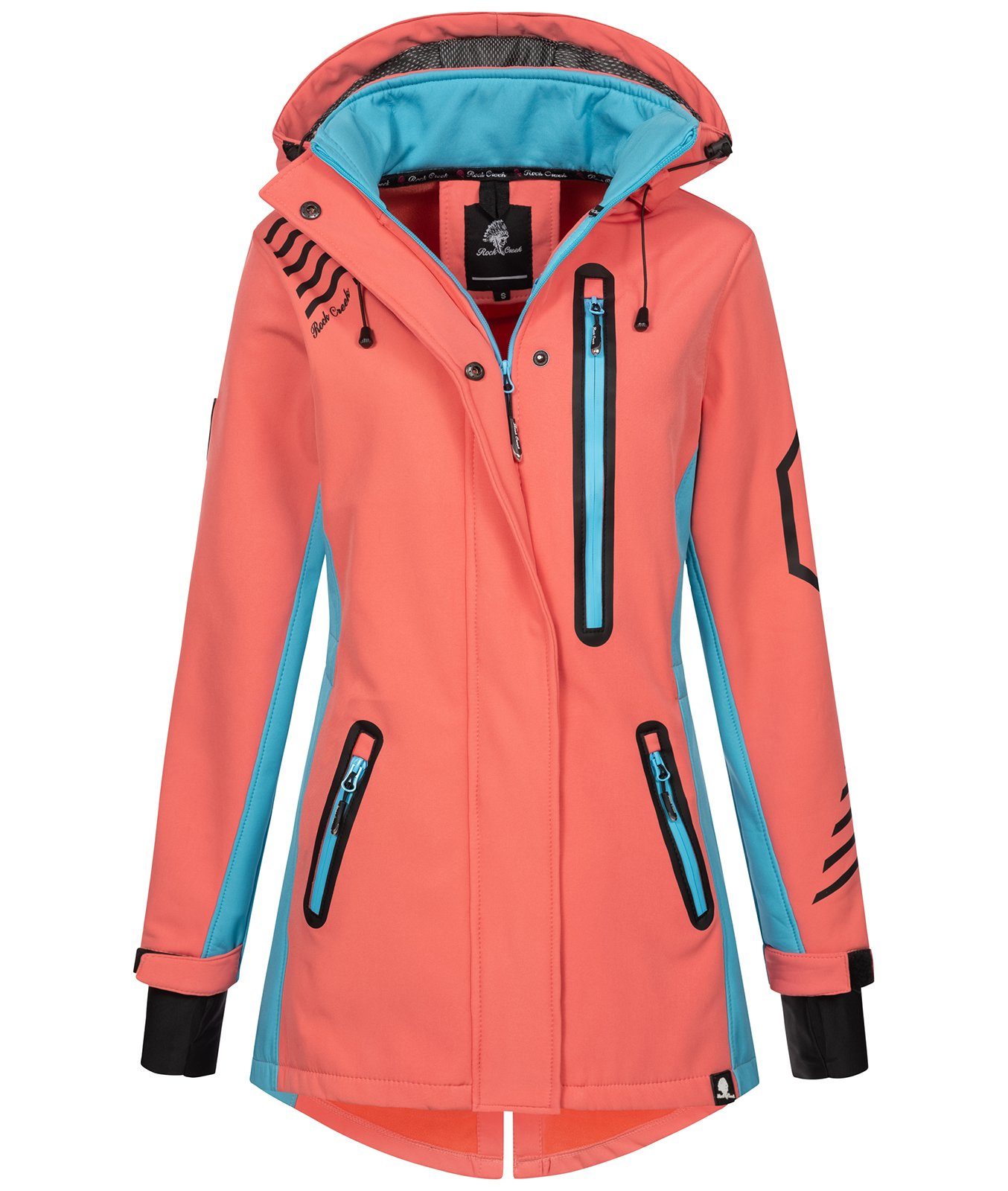 Rock Creek Softshelljacke Damen Softshellmantel Wanderjacke D-491