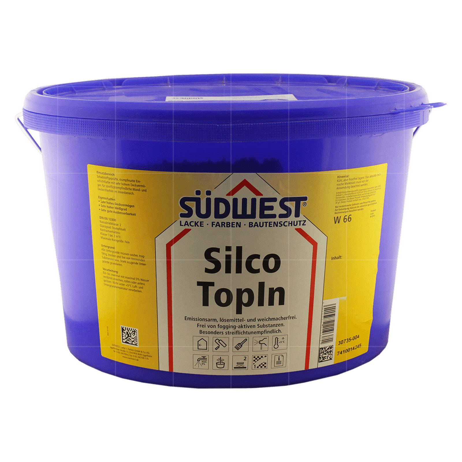 SÜDWEST Lacke + Farben Wand- und Deckenfarbe Silco Topin 12,5 LTR