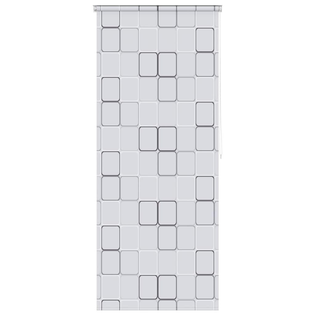 vidaXL Duschvorhang Duschrollo 120x240 cm Quadratmuster Breite 120 cm