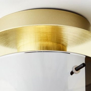 Brilliant Deckenleuchte Osaki, ohne Leuchtmittel, 21 cm Höhe, Ø 15 cm, E27, Glas/Metall, gold/rauchglas