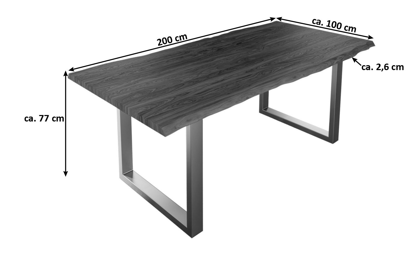 Loreno® Baumkantentisch Lauren, Tisch Baumkante 200 günstig online kaufen