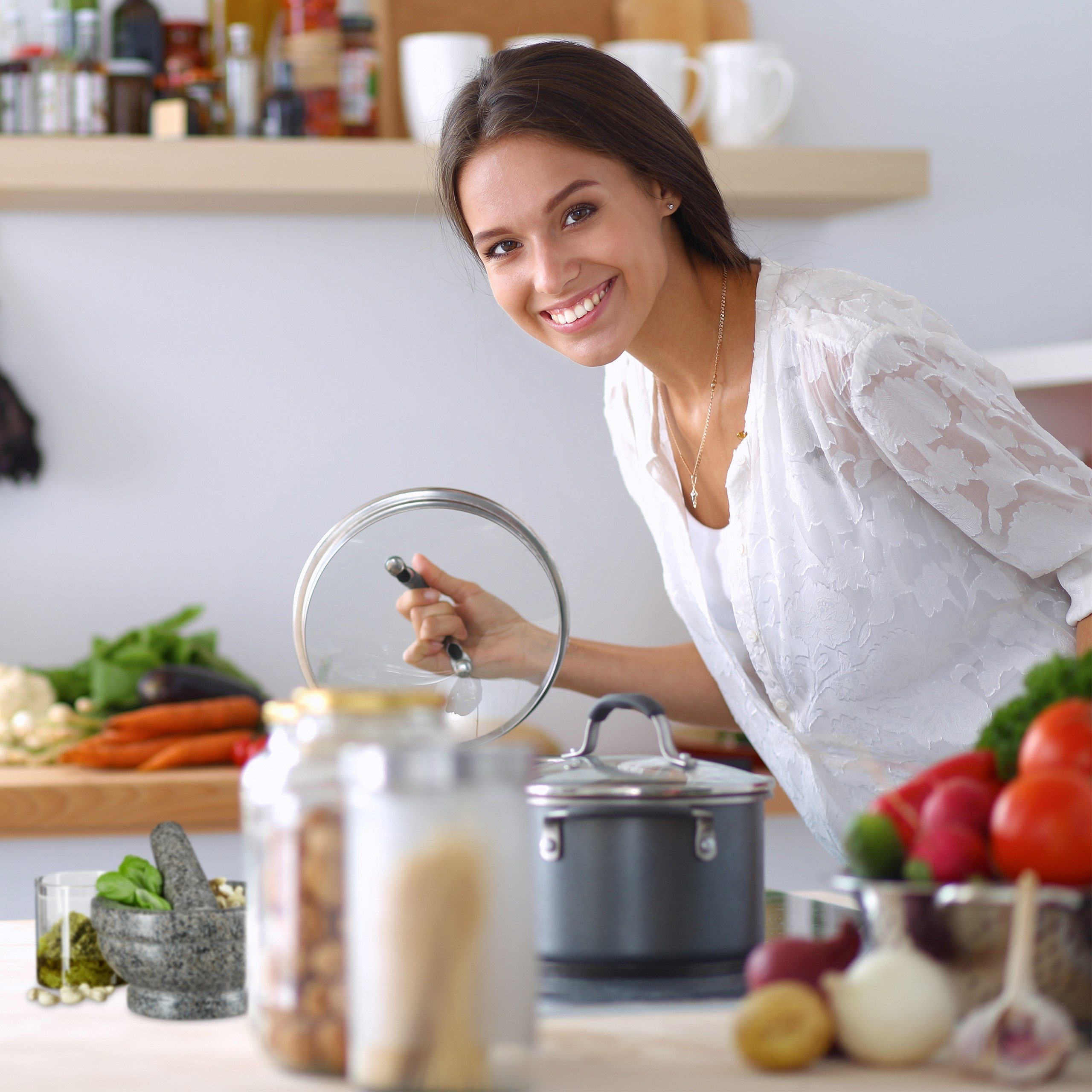 relaxdays Mörser Granit Mörser mit Stößel 17 cm