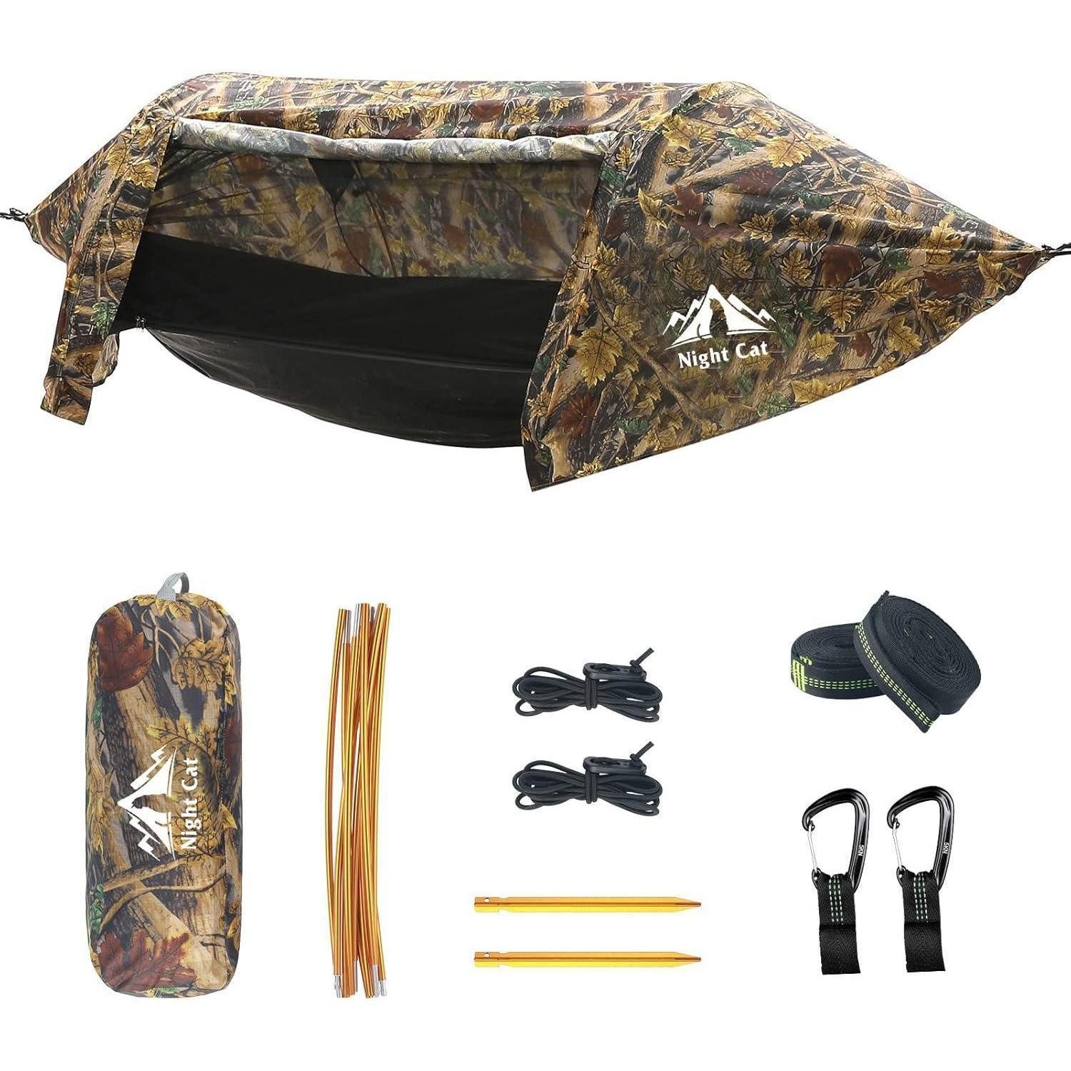 Hängezelt Hängematte Zelt Moskitonetz wasserdicht 1Person Tarnung