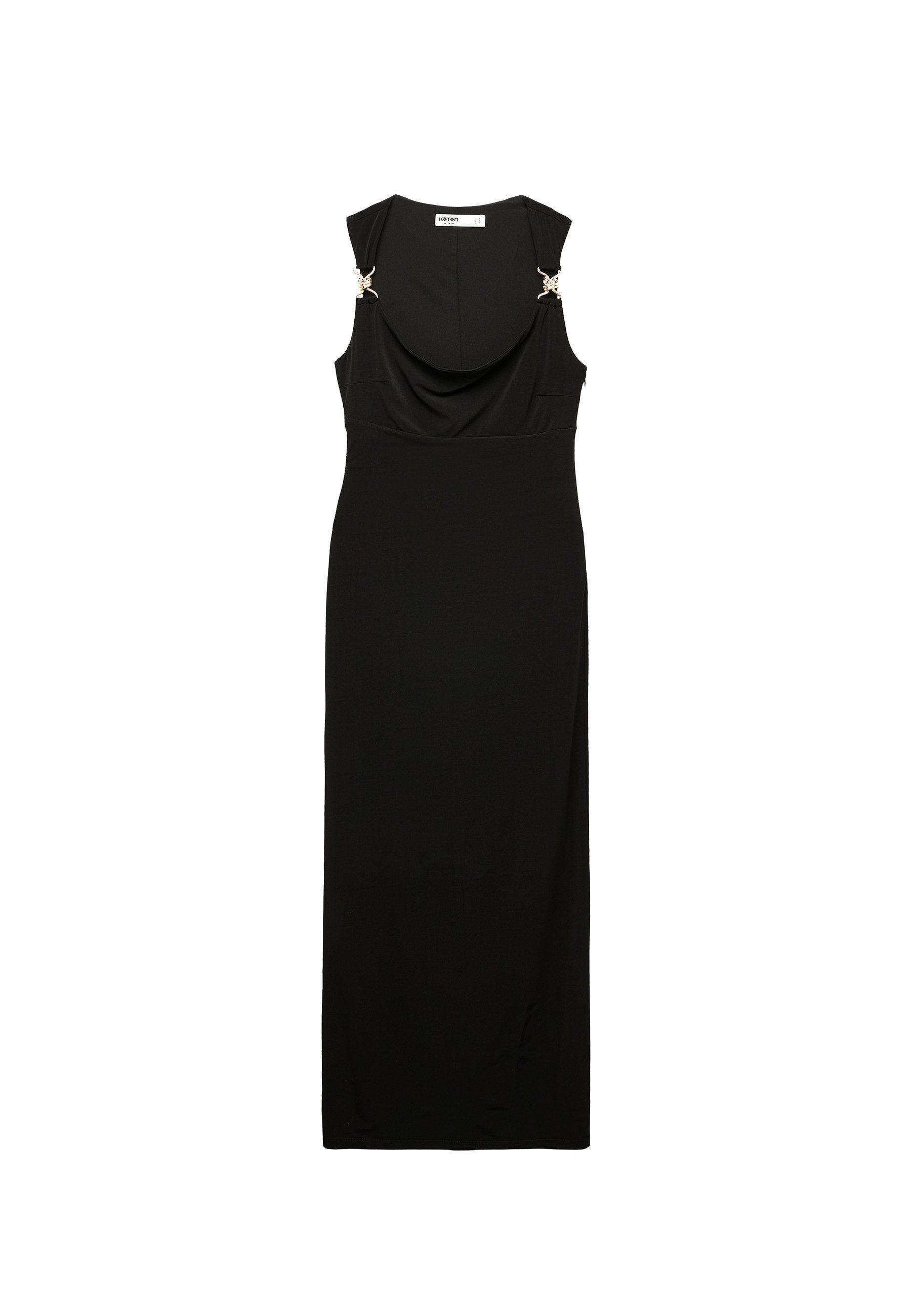 Koton Midikleid Koton Drapiertes Ärmelloses Maxi-Abendkleid