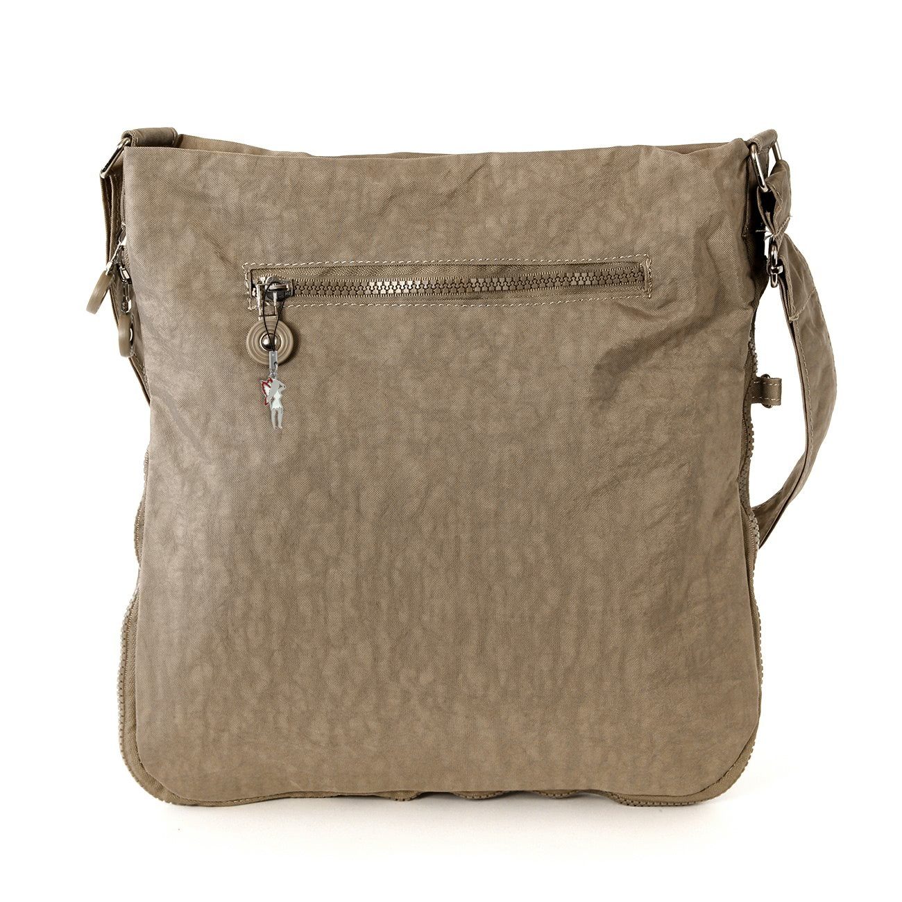 BAG STREET Umhängetasche Bag Street Damenhandtasche Umhängetasche (Umhängetasche), Damen, Jugend Umhängetasche Nylon, stone, braun ca. 31cm x ca. 33cm