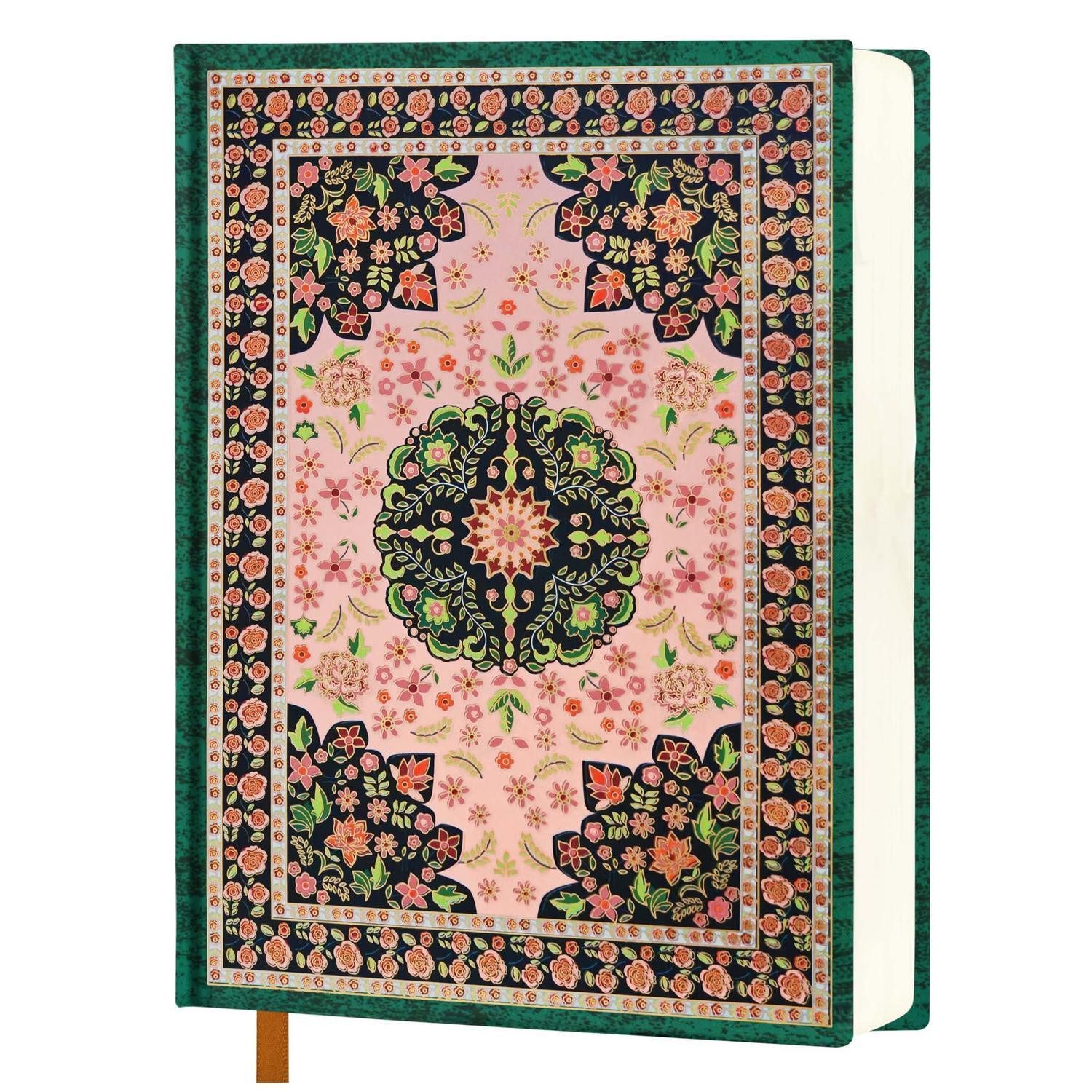 LuxusKollektion Notizbuch Notizbuch A5 Blanko Vintage Hardcover Gold Blumen