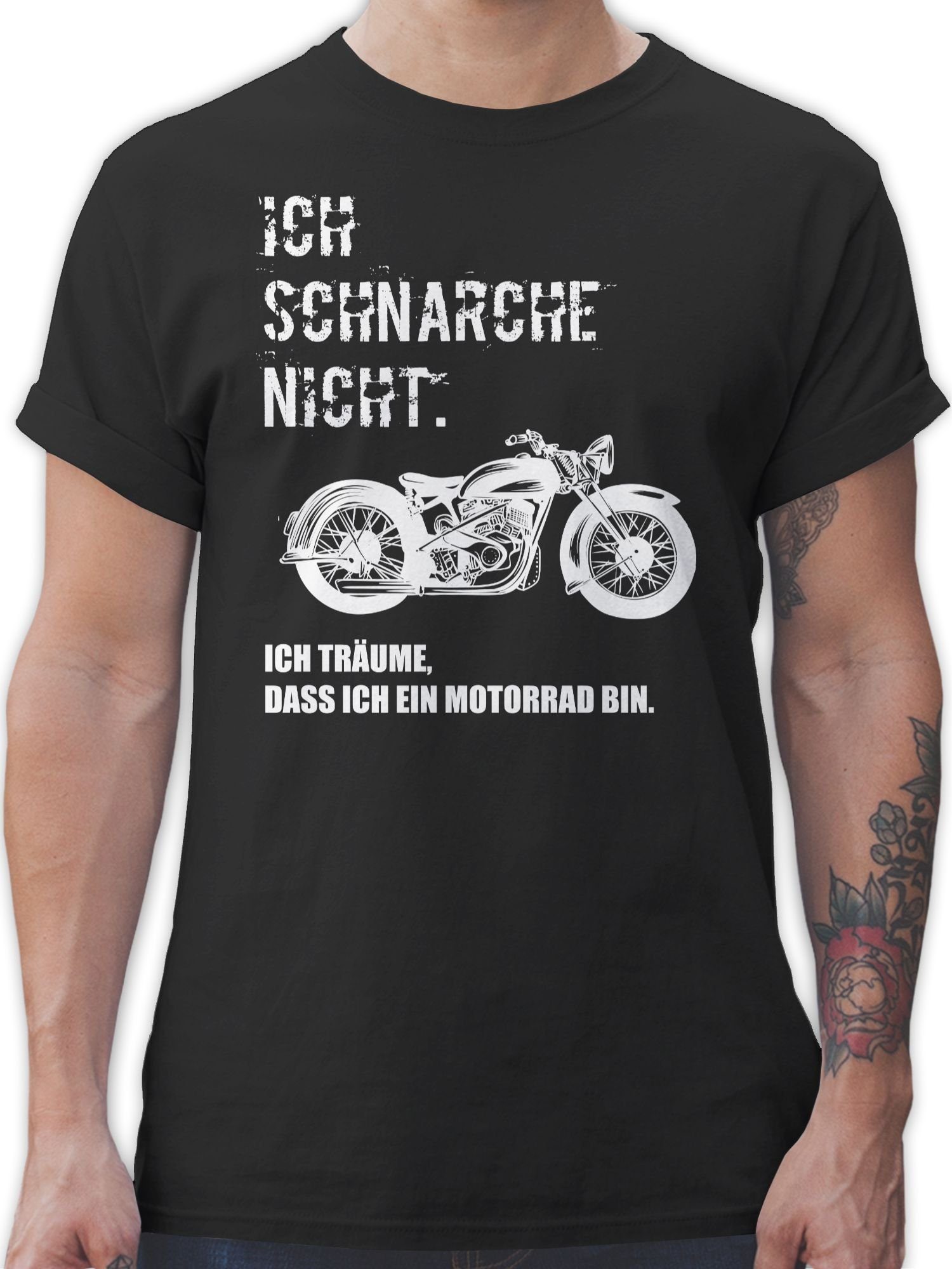 T-Shirt Ich schnarche nicht. ich träume dass ich ein Motorrad bin Vintage