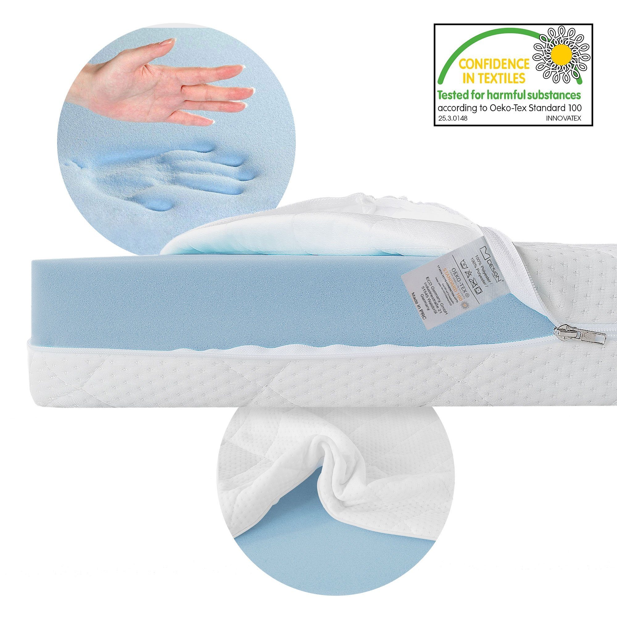 Kinderbett und 70x140 inkl. cm ML-DESIGN mit Rausfallschutz Lattenrost Kinderbett Matratze