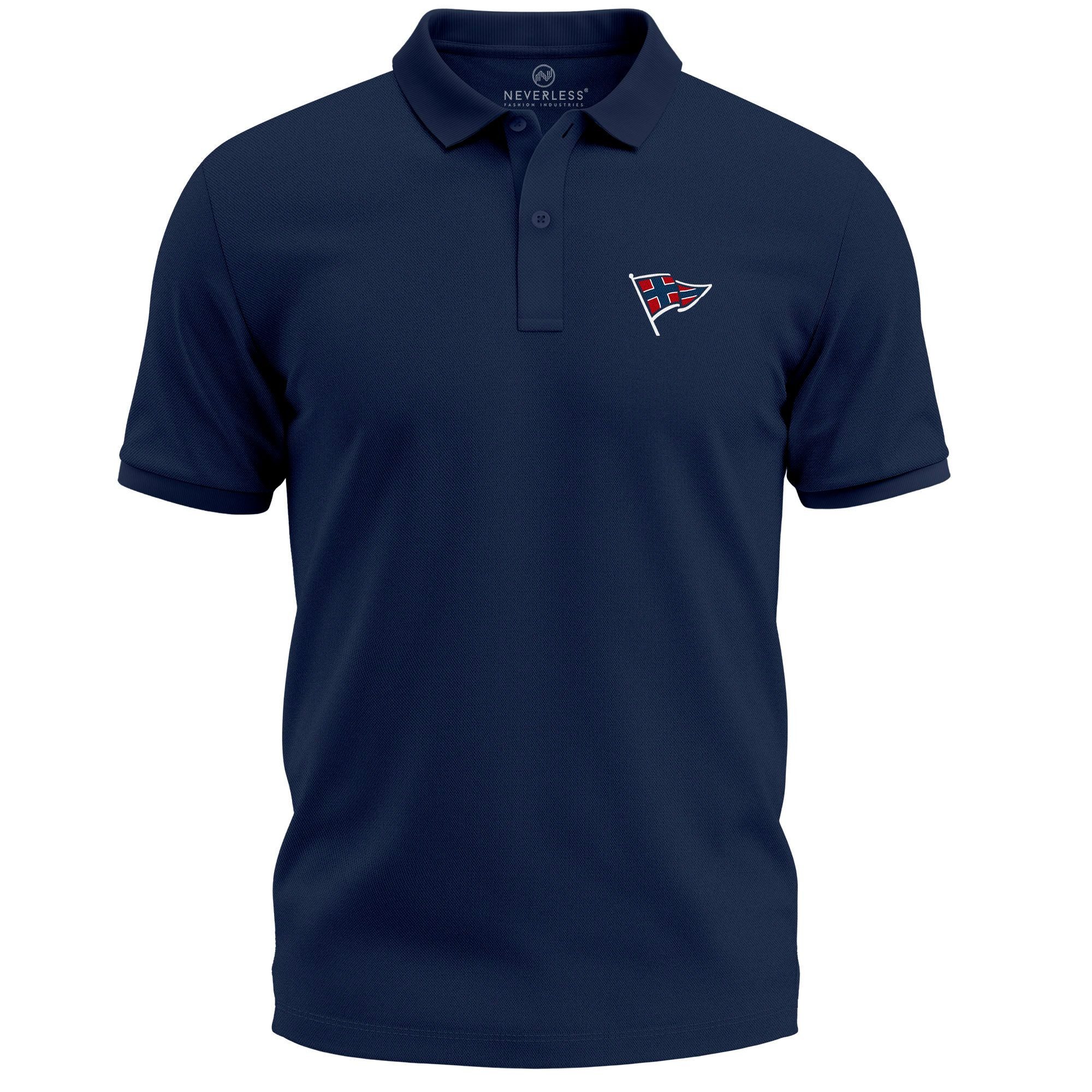 Poloshirt Poloshirt Herren mit Norwegen Logo Aufdruck – Kurzarm Polo Sommer