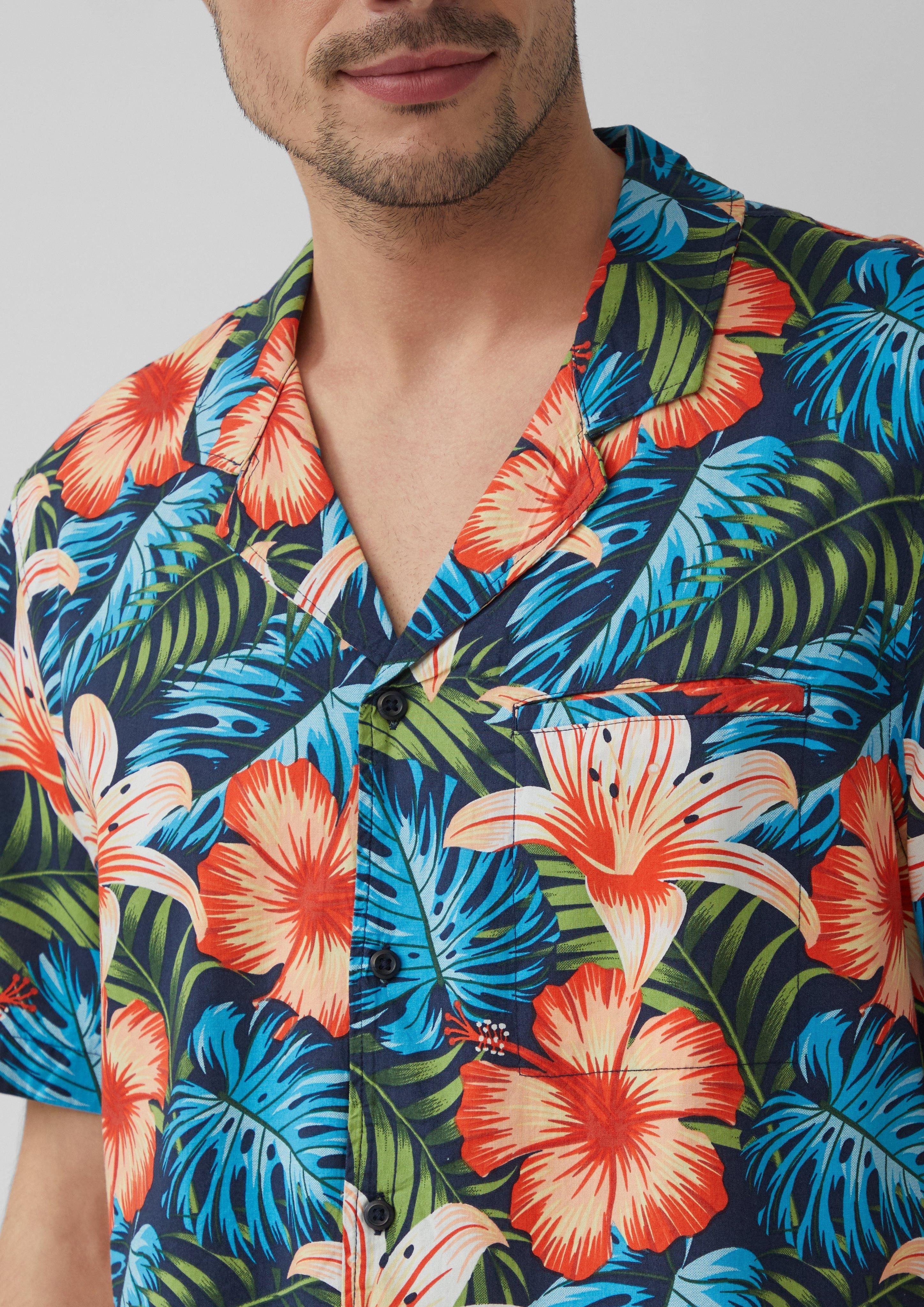 s.Oliver Kurzarmhemd Resort Fit: Kurzarmhemd aus günstig online kaufen