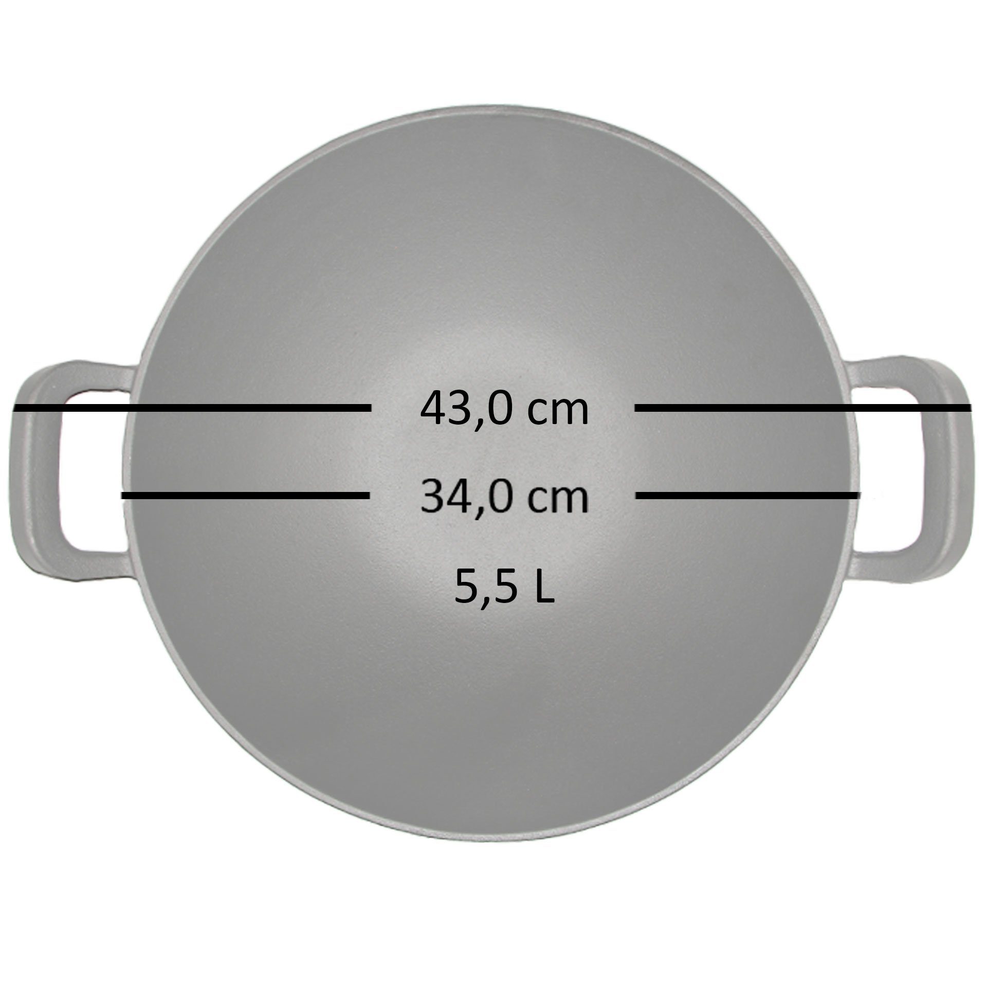 FireRocket Wok Wok Ø 34cm Gusseisen Grill-Wok Cast Iron – Bild 5 von 5