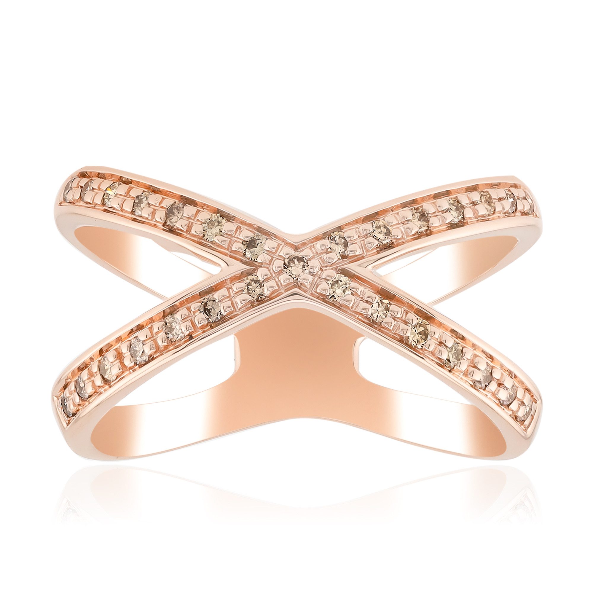 Cavill Diamantring Rose de France Diamant-Ring, rosévergoldet (1-tlg)