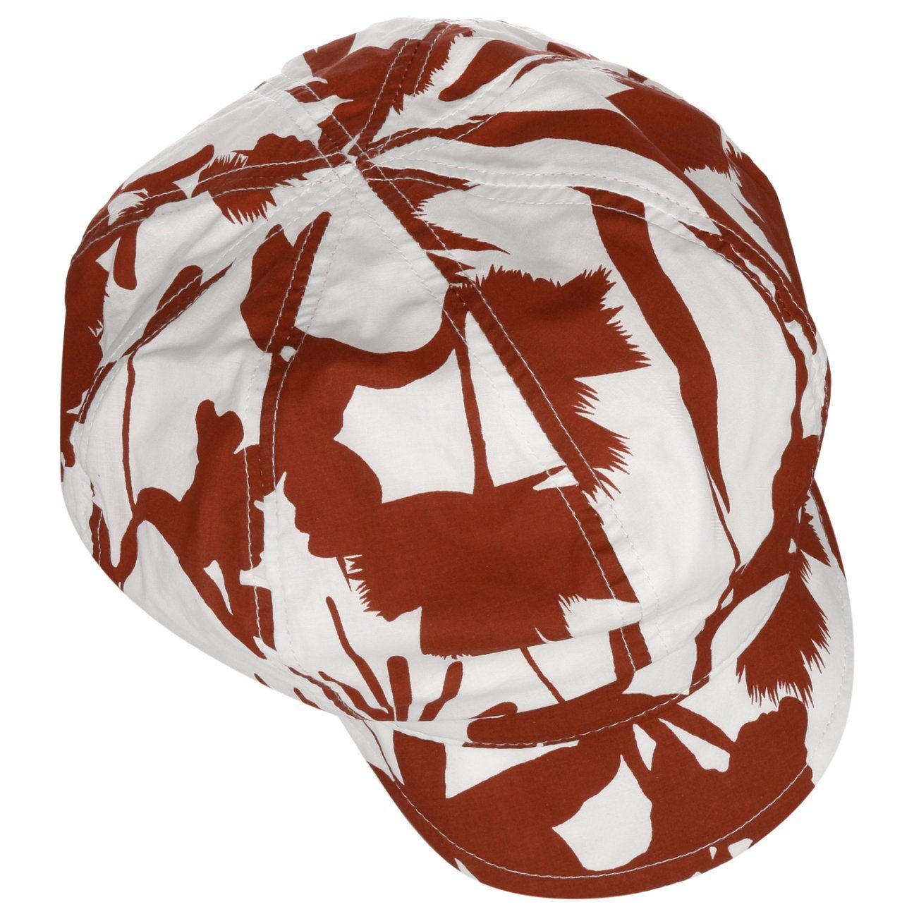 Seeberger Ballonmütze (1-St) Damencap mit Schirm rot